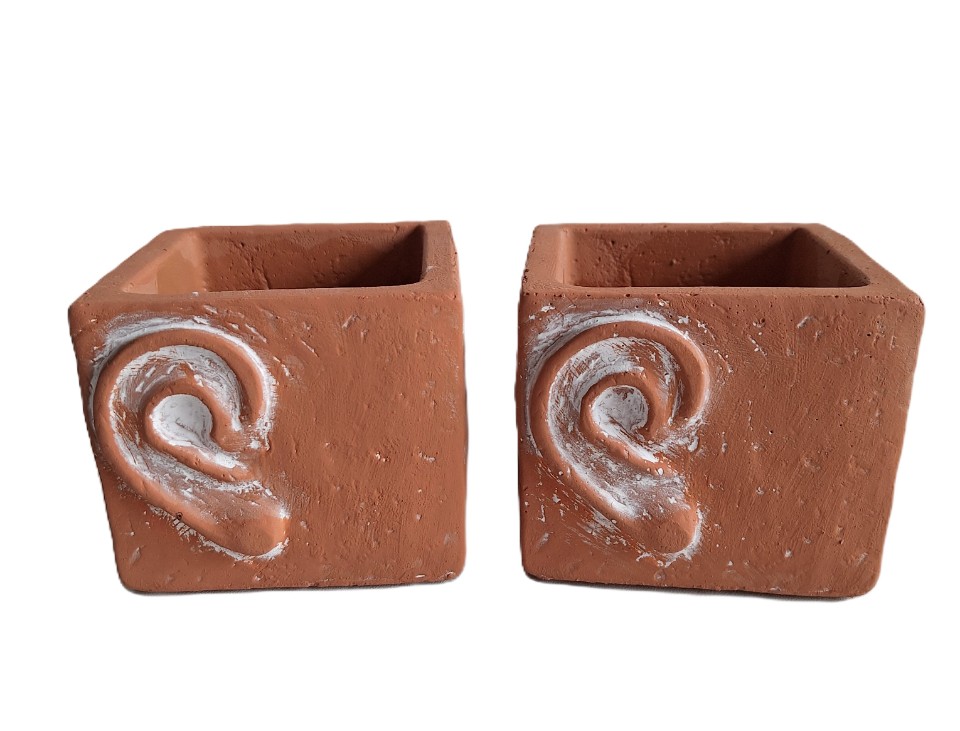 Terracotta Bakjes Met Oor, Per 2 Stuks image 4
