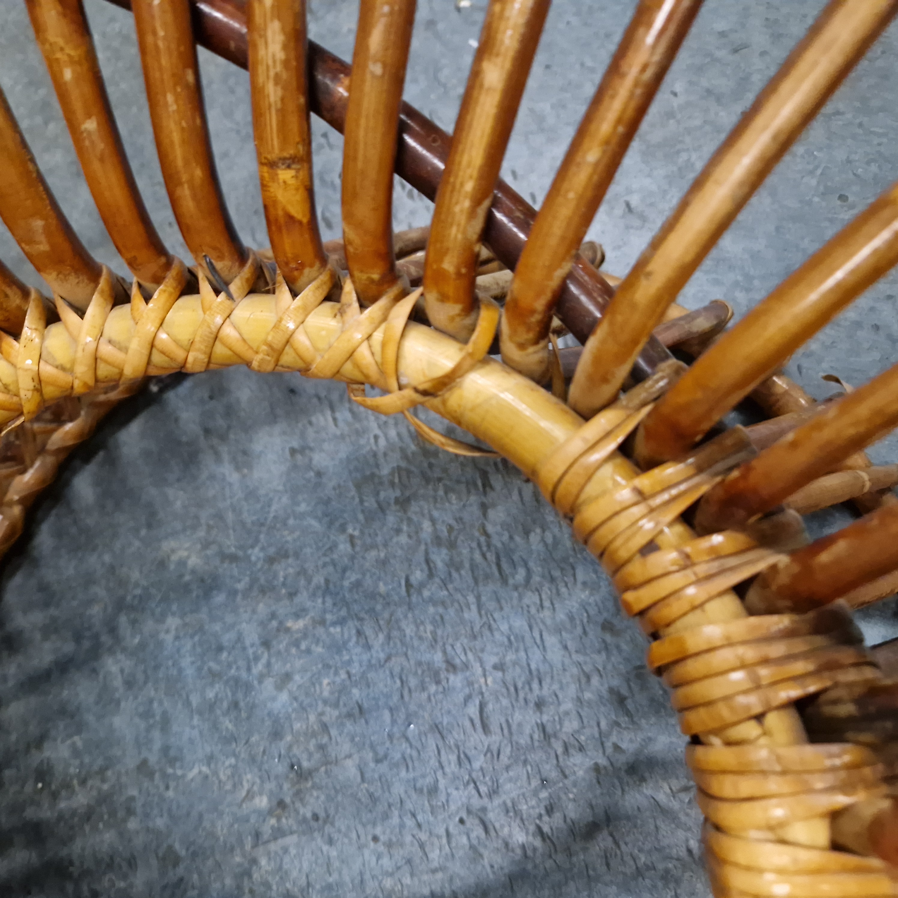 Jaren 70 Vintage Bamboe Fauteuil Circel Stoel Bamboe Fauteuil image 11