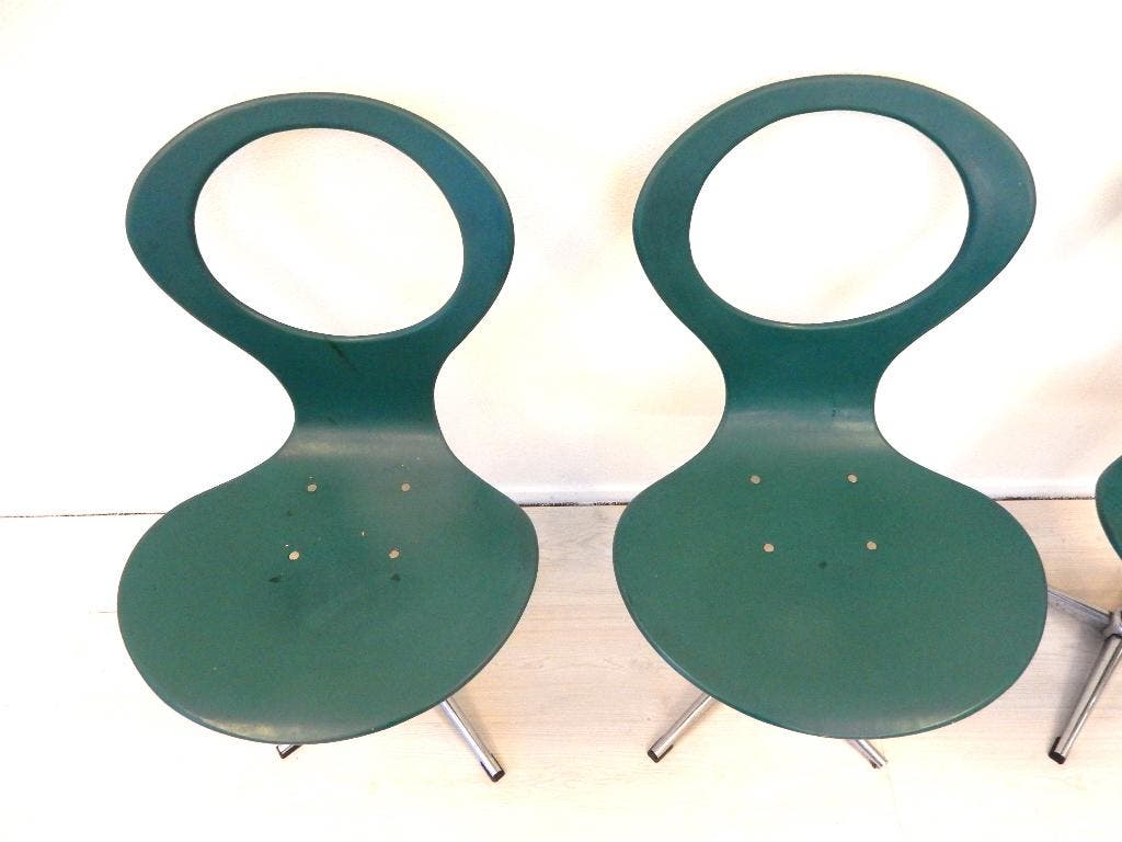 Vintage Eetkamerstoel Jaren 60/ 70 Design Plywood Benze image 5