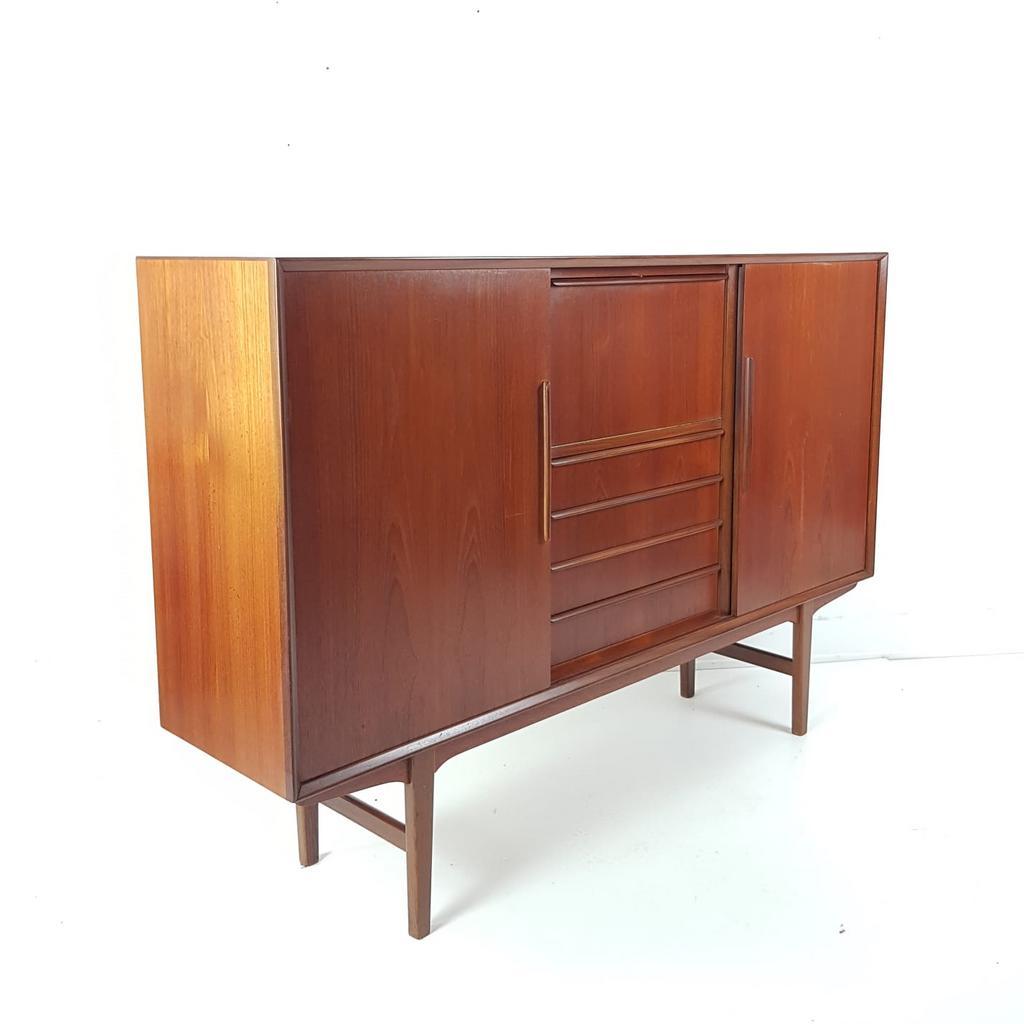 Vintage Teak Houten Wandkast | Buffetkast Deens Kast image 7