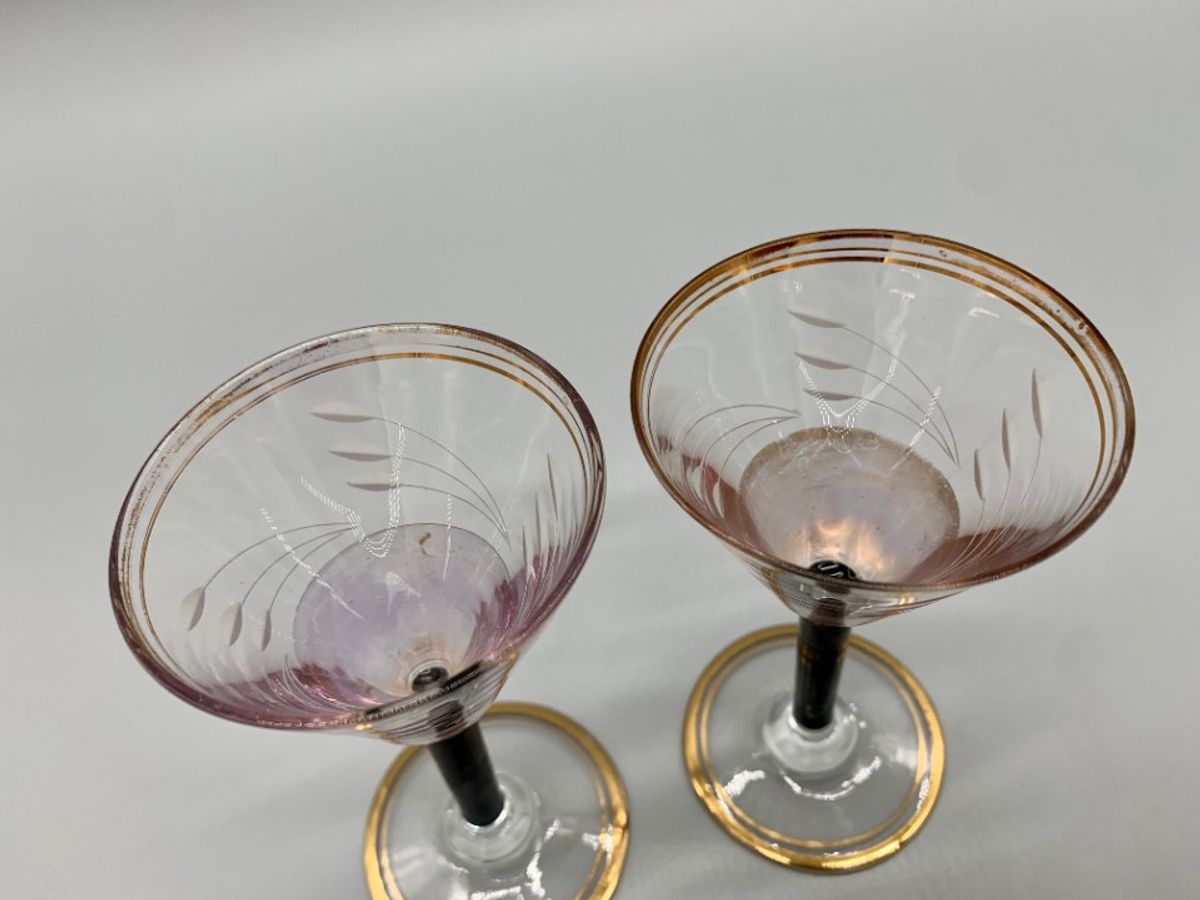 Art Deco Voetglaasjes Gekleurd image 6