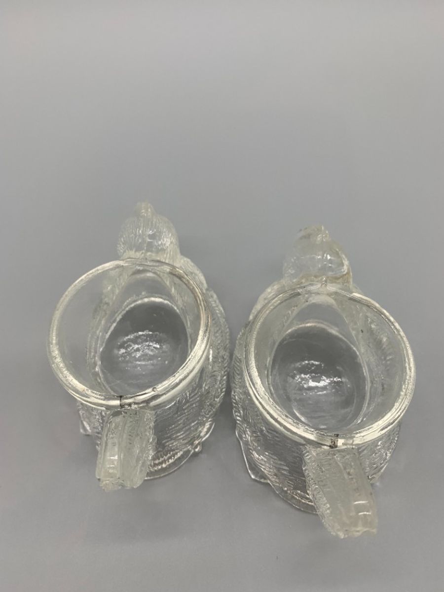 Set Vintage Persglas Eierdopjes Kip 2 Stuks image 3