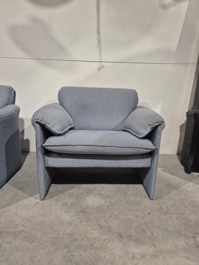 2 X Bora Bora Leolux Fauteuil Grijsblauwe Stof image 12