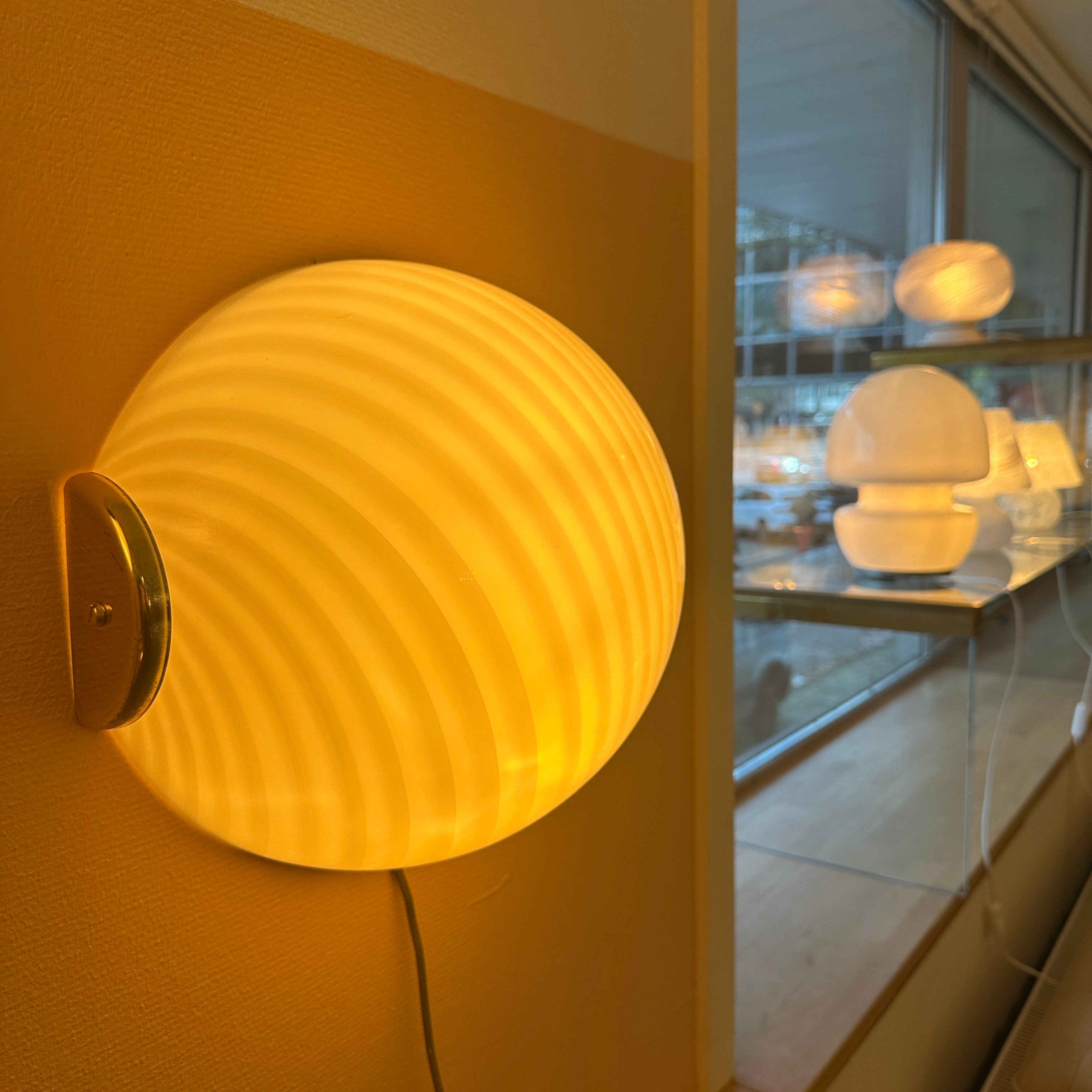 Oval Wall Or Ceiling Lamp Made Of Murano Glass image 5