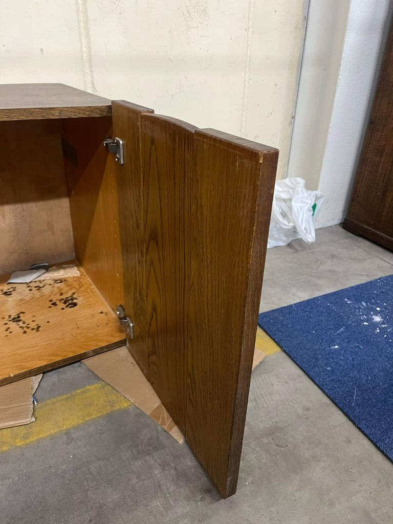 Vintage Hangende Muurkast / Wandkast In Hout image 16