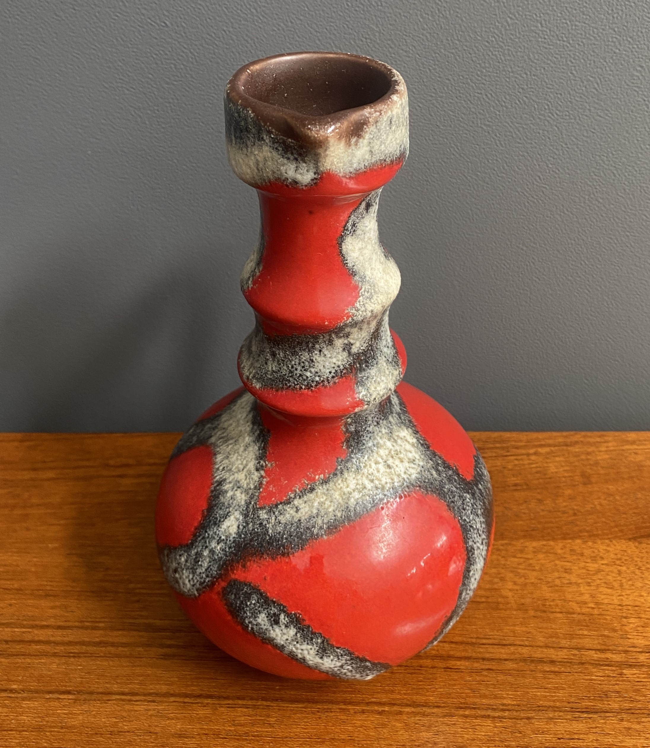 Red Fat Lava Vase By Jopeko Model 7201-21 image 8