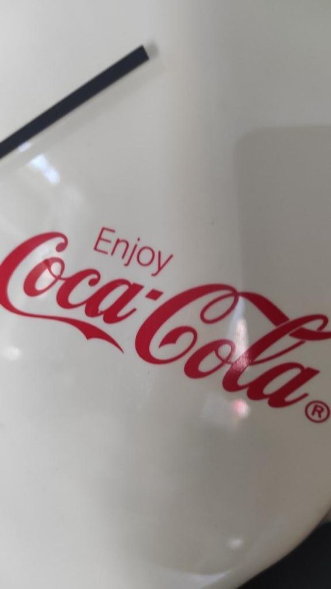 Vintage Wandklok Coca Cola Wit Rood image 3