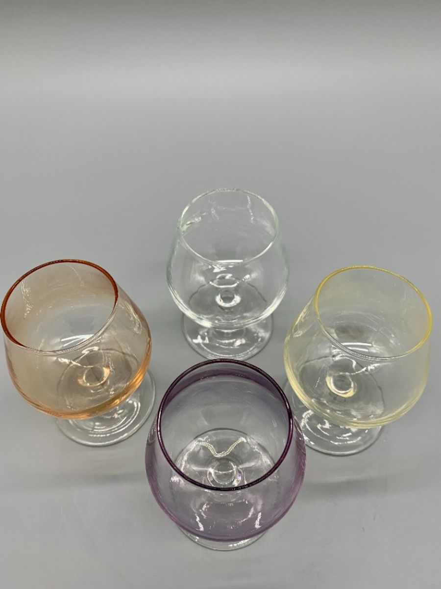 Set Cognac Glazen Gekleurd Parelmoer Glans 4 Stuks image 5