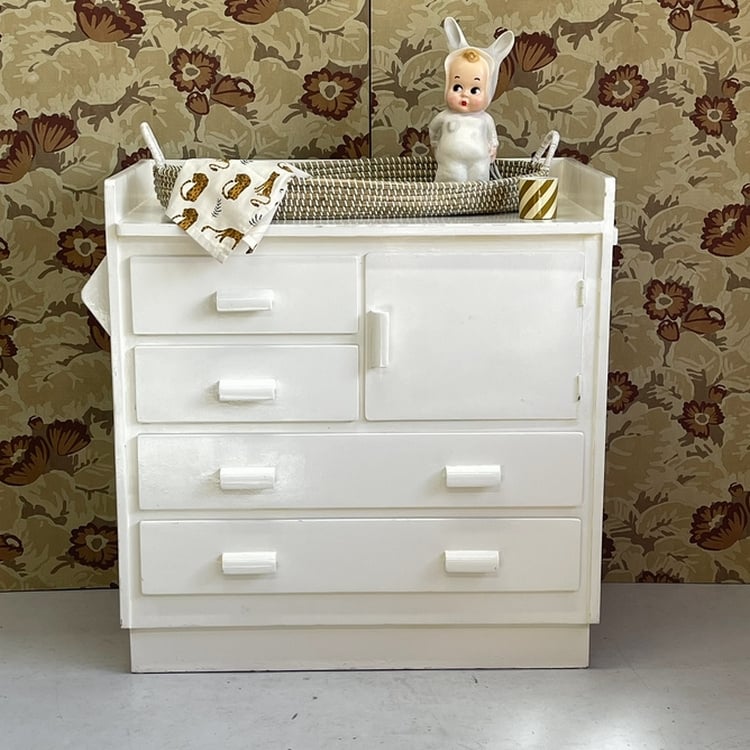 Vintage Commode Met Plankje Retro Babykamer Kast image 3