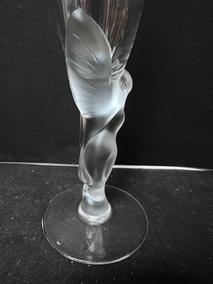 Schitterend Fabergé Champagneglas 'kissing Doves" Met Matglazen Duiven, Jaren 80 image 8
