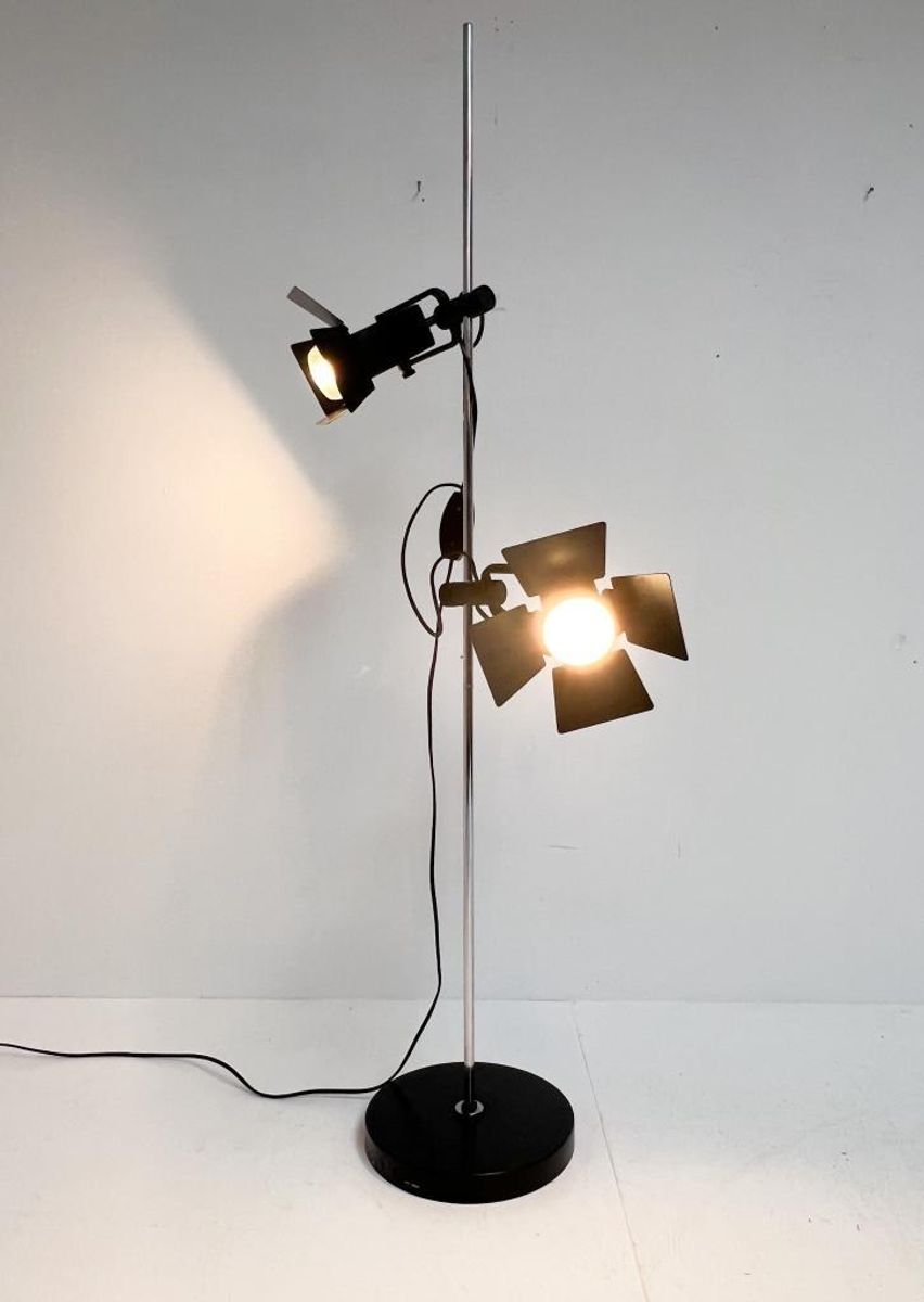 Zwartkleurige Vintage Vloerlamp, 1970’s image 7