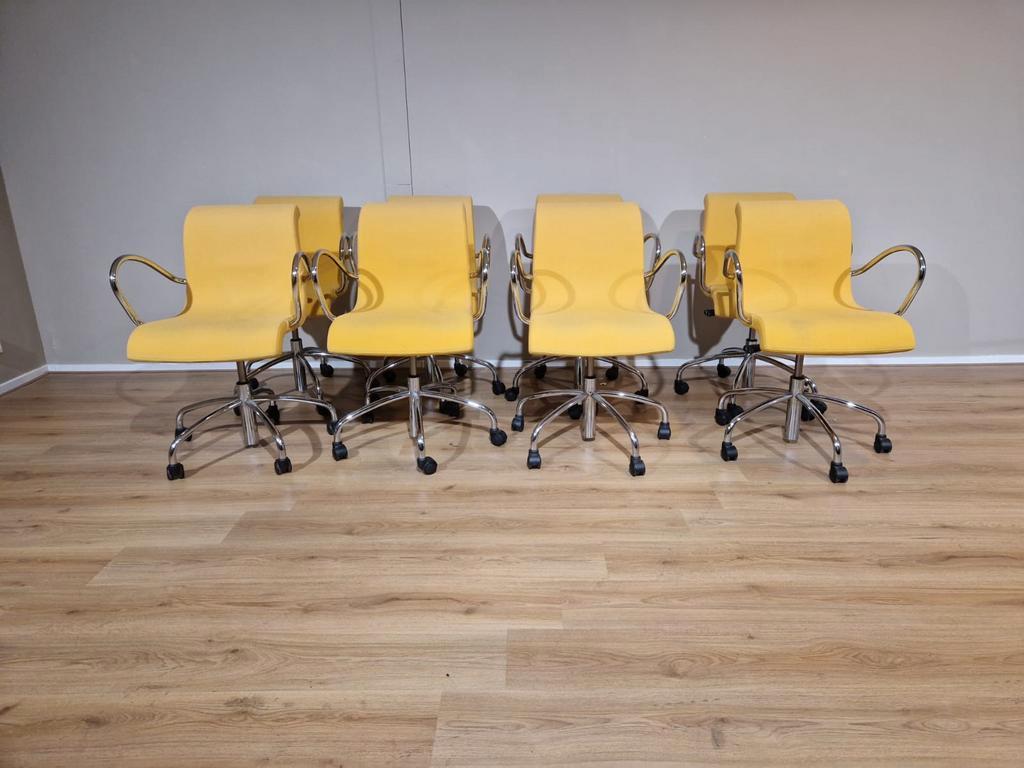 8x Lensvelt Flag Bureaustoelen - Eetkamerstoelen - Geel image 10