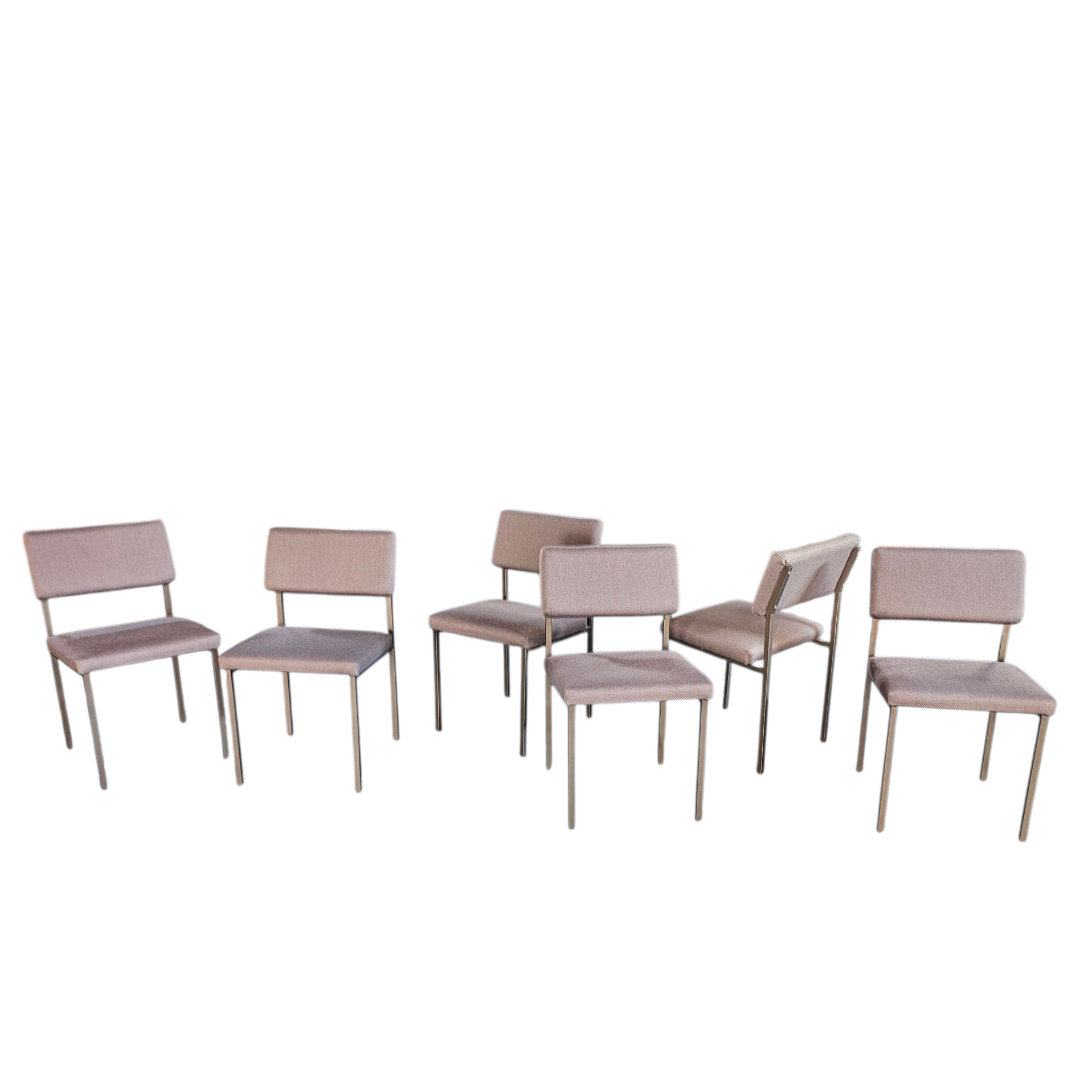 6 X No. 33 Dining Chair By Gijs Van Der Sluis For Van Der Sluis Stalen Meubelen, 1960s image 10
