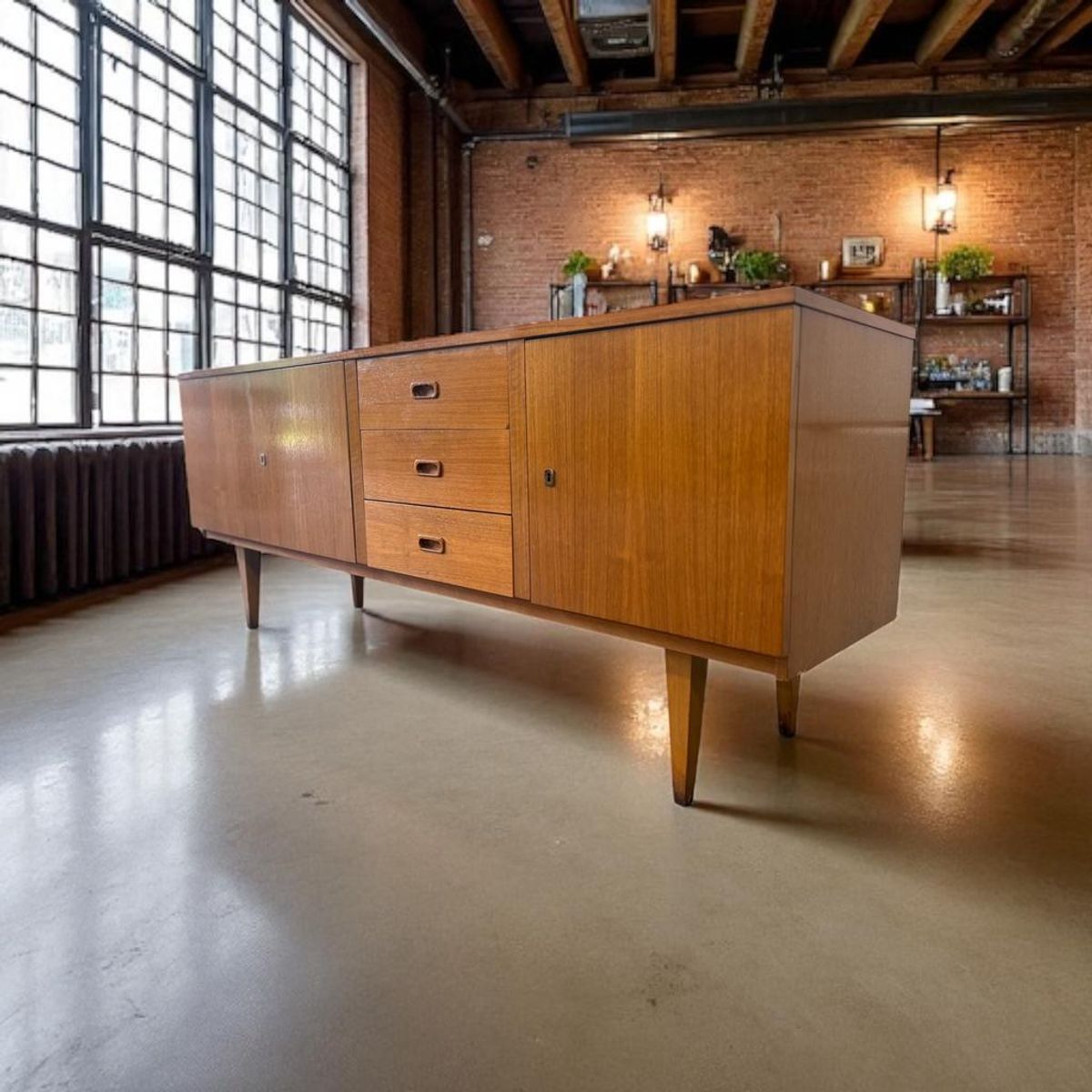 Vintage Scandinavische Houten Dressoir / Kast / Buffetkast image 7