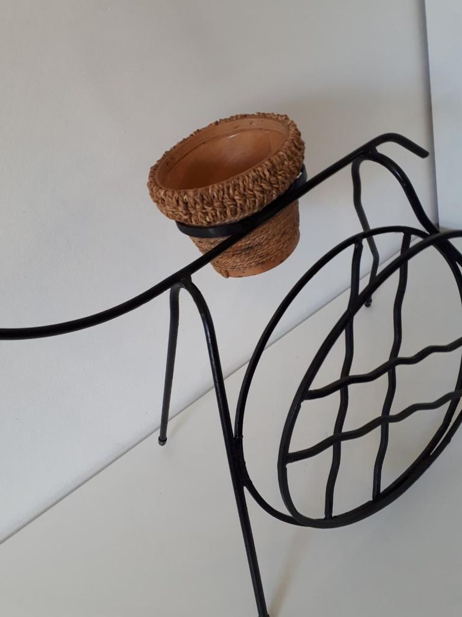 50's Plantpot Hert Met Lectuurbak Lectuurmand Fifties image 5