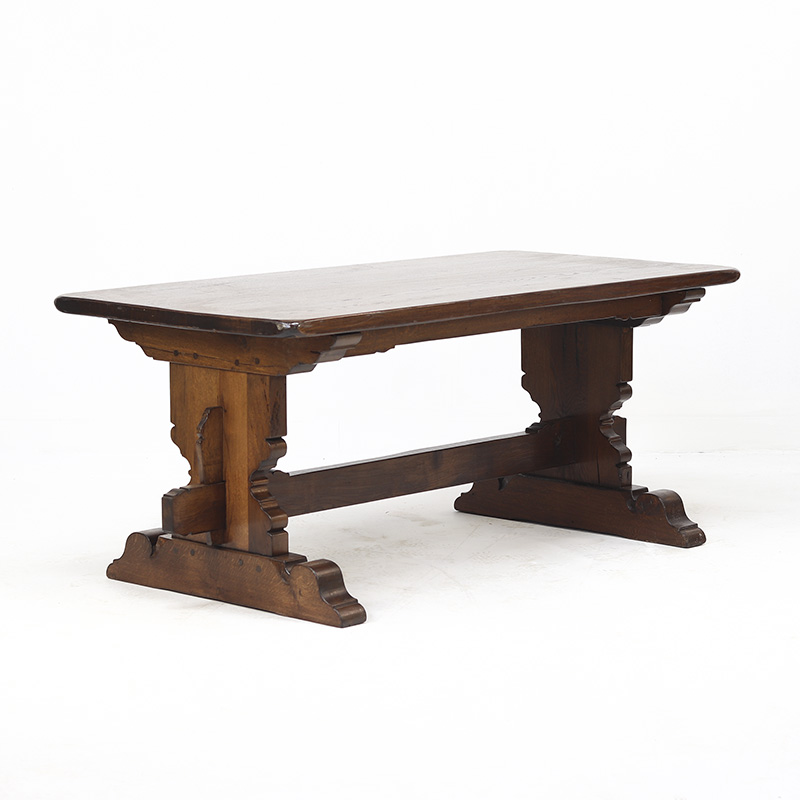 Antieke Vintage Mid-century Brutalist Eettafel image 2