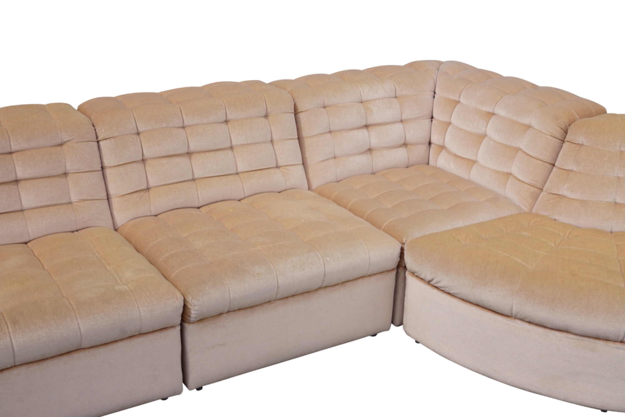 Vintage Laauser Modulaire Zitgroep Velours 6-zits image 4