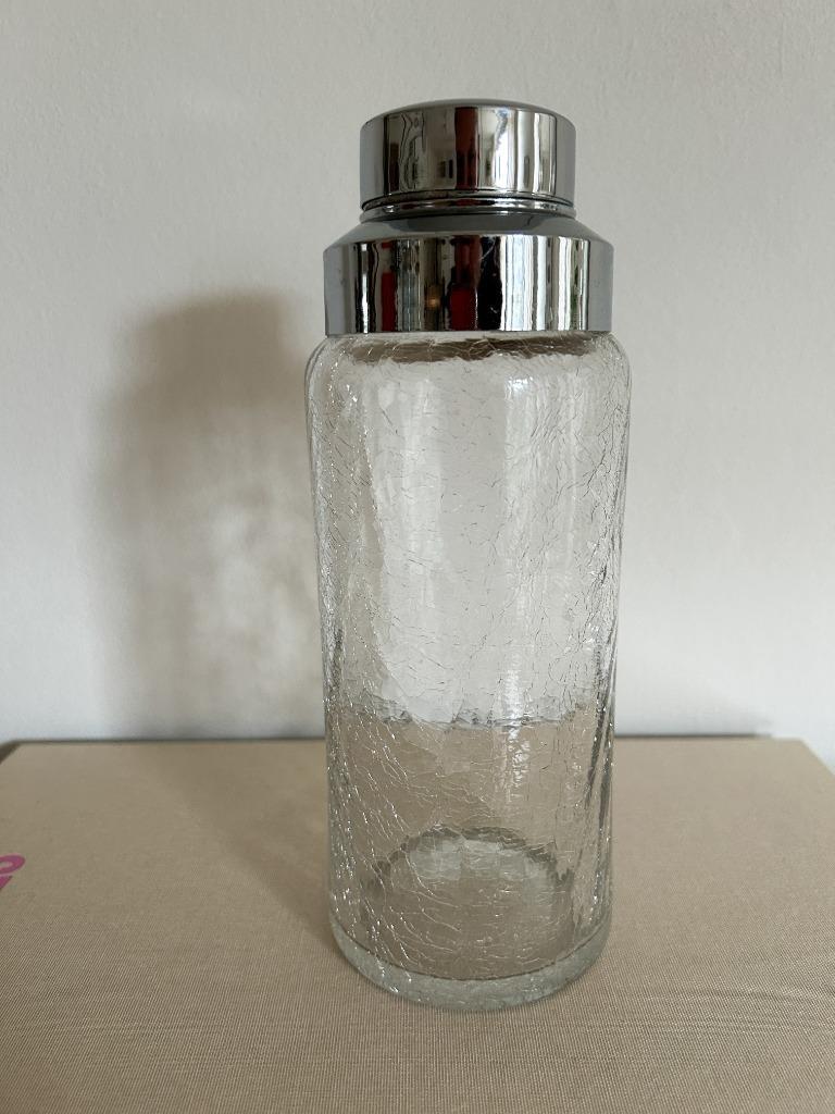 Vintage Cocktail Shaker Glas / Zilver image 2