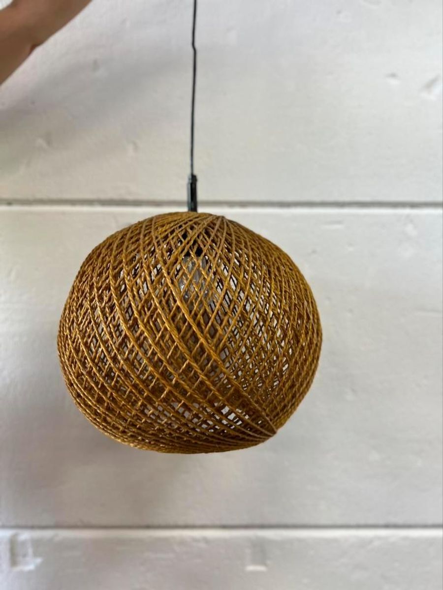 Vintage Luster / Hanglamp Uit Koord / Wabi Sabi Stijl image 8
