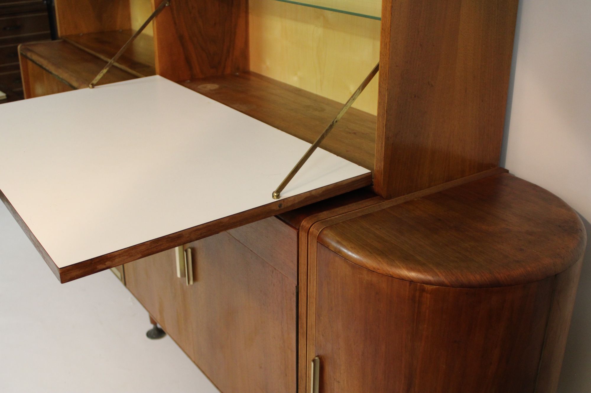 Mid-century Wandmeubel / Highboard / Dressoir – A.a. Patijn / Zijlstra – Jaren ’50 image 9