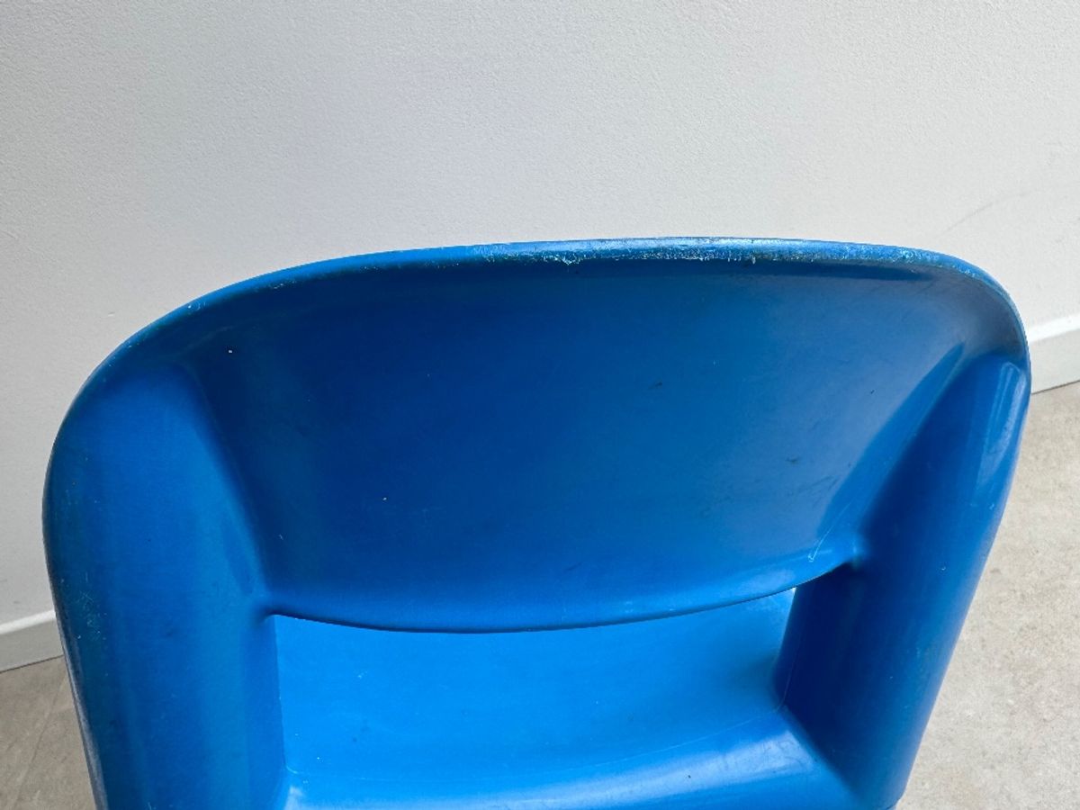 Blauwe Plastic Space Age Kinder Stoel image 2