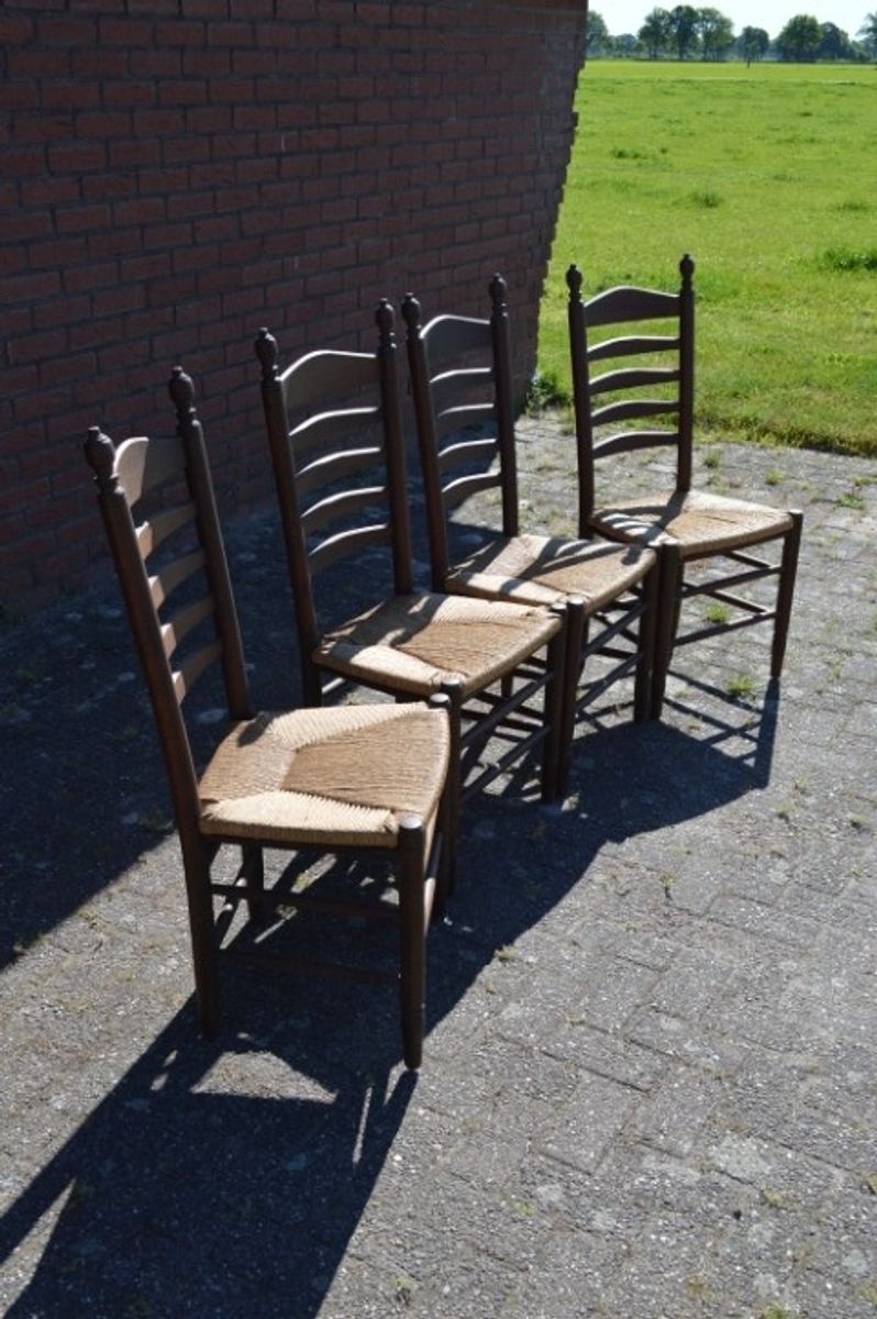 Knopstoelen Donker Eiken Set Van 4 image 3
