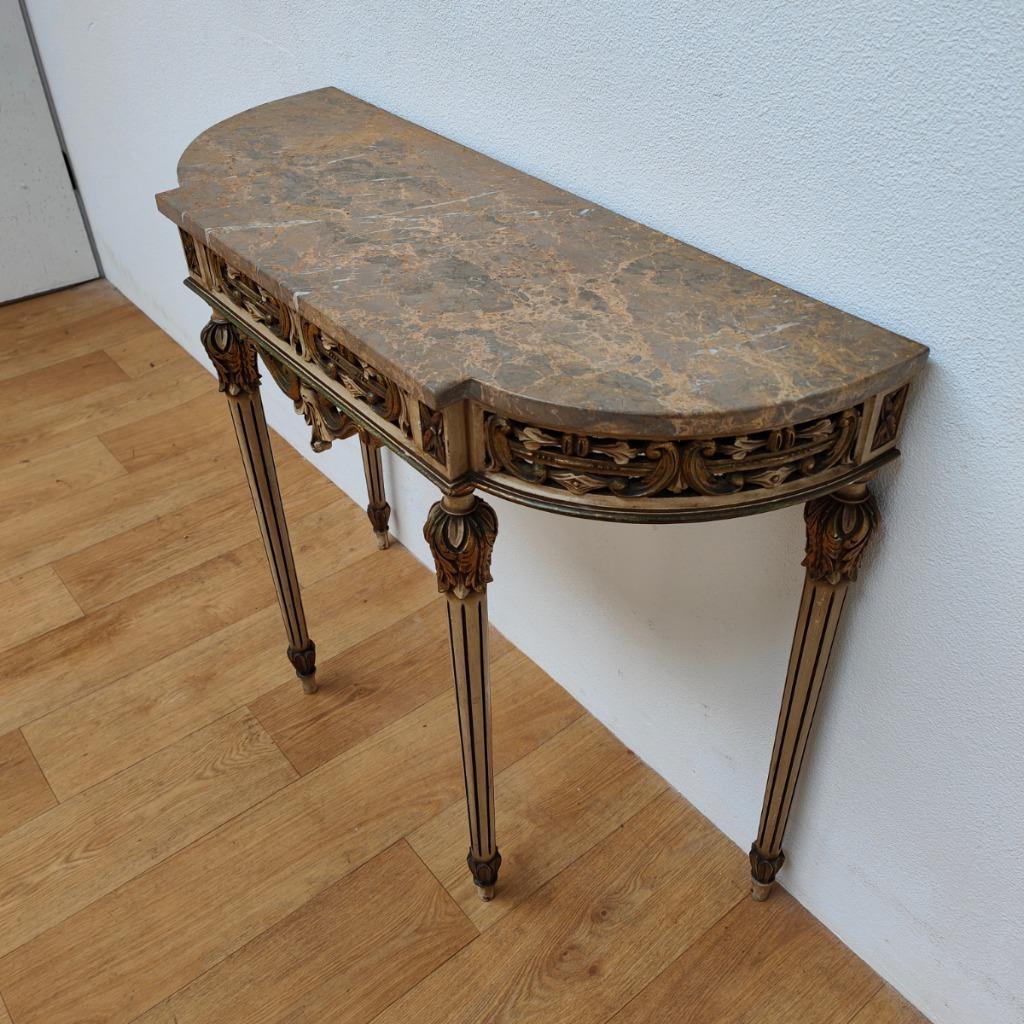 Barok Rococo Wandconsole Sidetable Met Marmer Blad En Spiegel 03 image 6