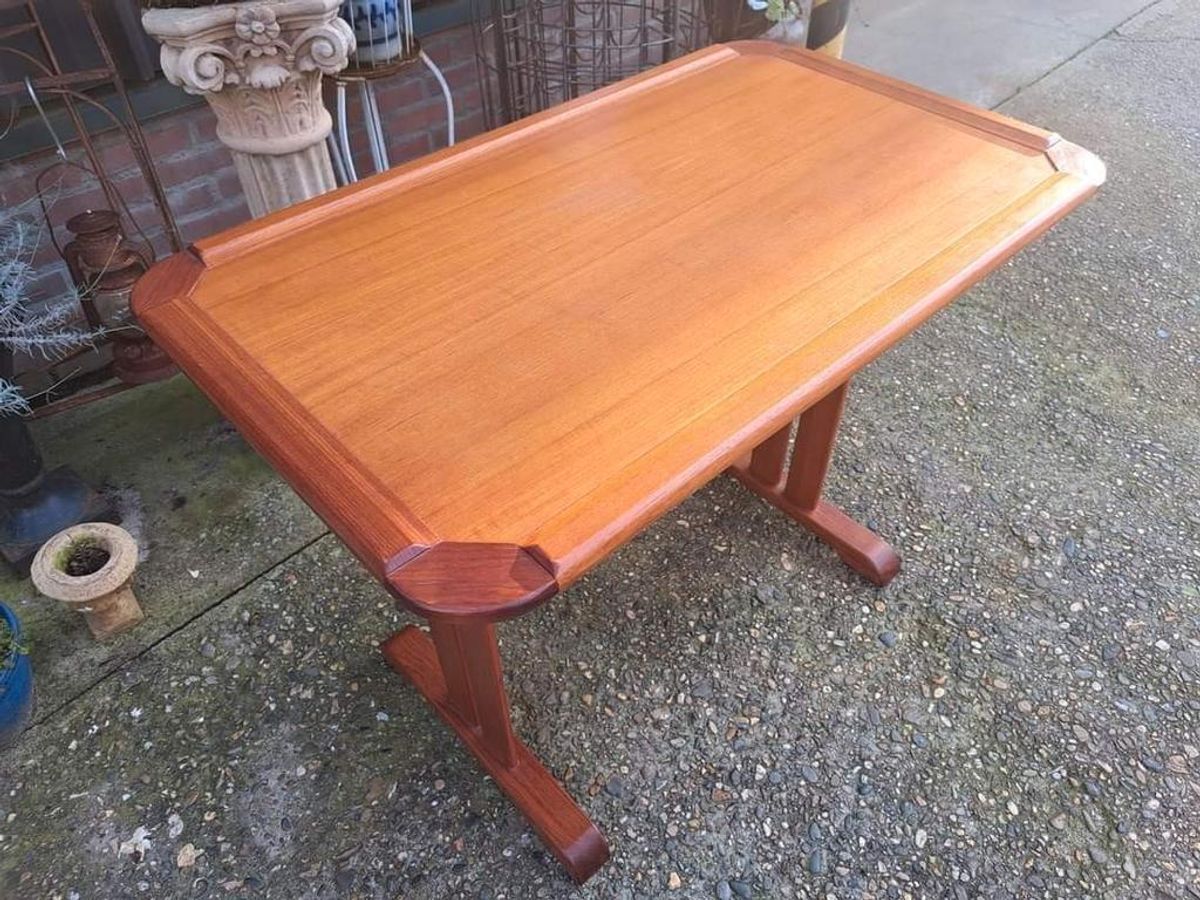Vintage Kaart Tafel Uit De Jaren 60 Afm. 110x40cm En 80cm Ho image 4