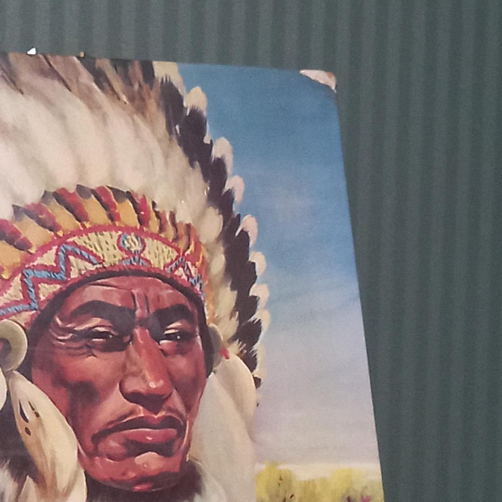 Vintage Belgisch Reclamekarton Voor Indian Cocoa Drink image 2