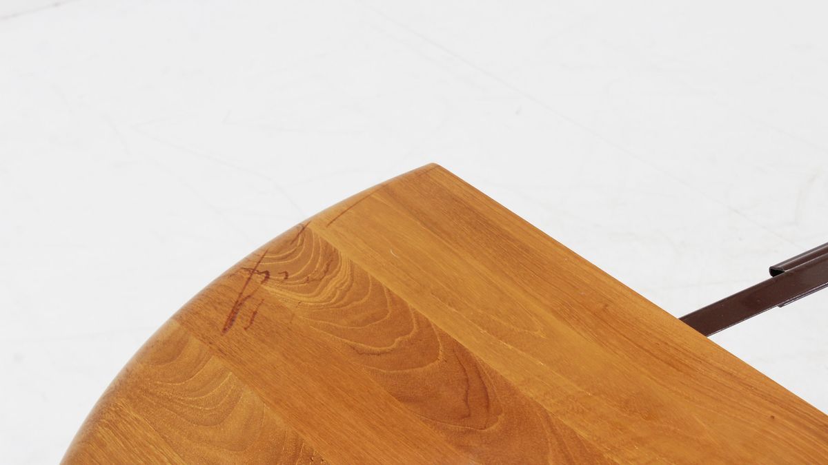 Vintage Deense Ronde Uitschuifbare Eettafel Tafel Massief Teak image 7
