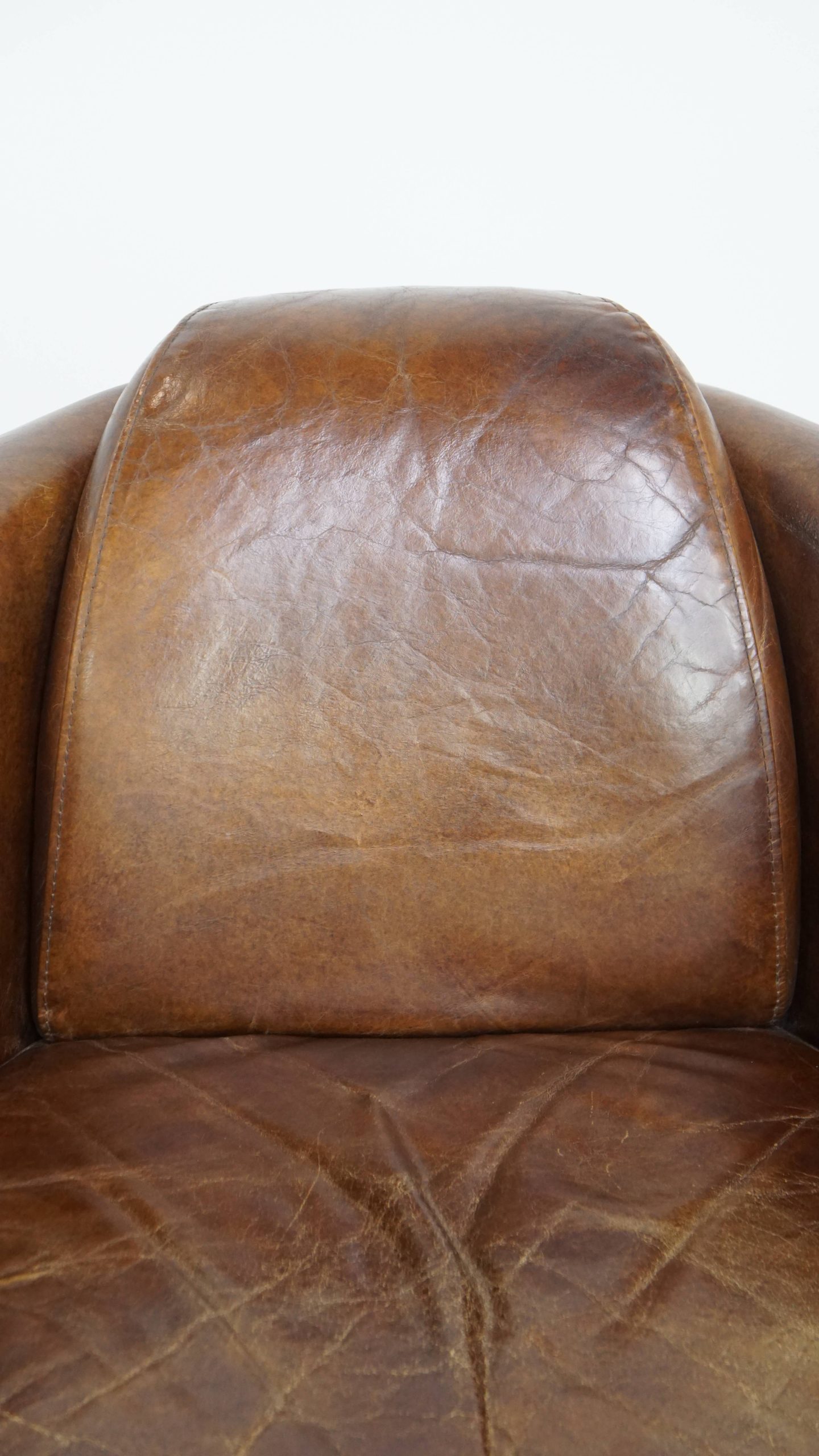 Set Van 2 Unieke En Comfortabele Bruine Rundleren Aviator Design Fauteuils/ Armchairs image 13