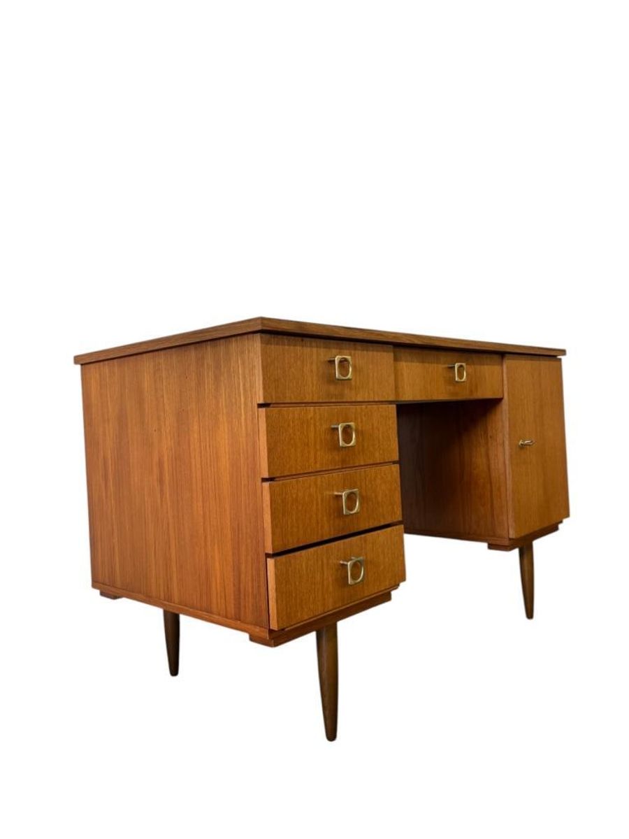 Vintage Houten Bureau / Schrijftafel image 16