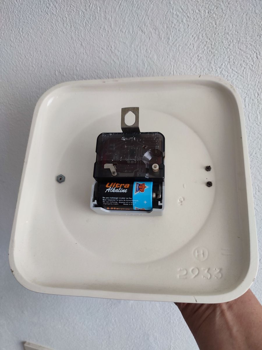 Vintage Keramiek Creme Wandklok Klok Keukenklok Hora image 9