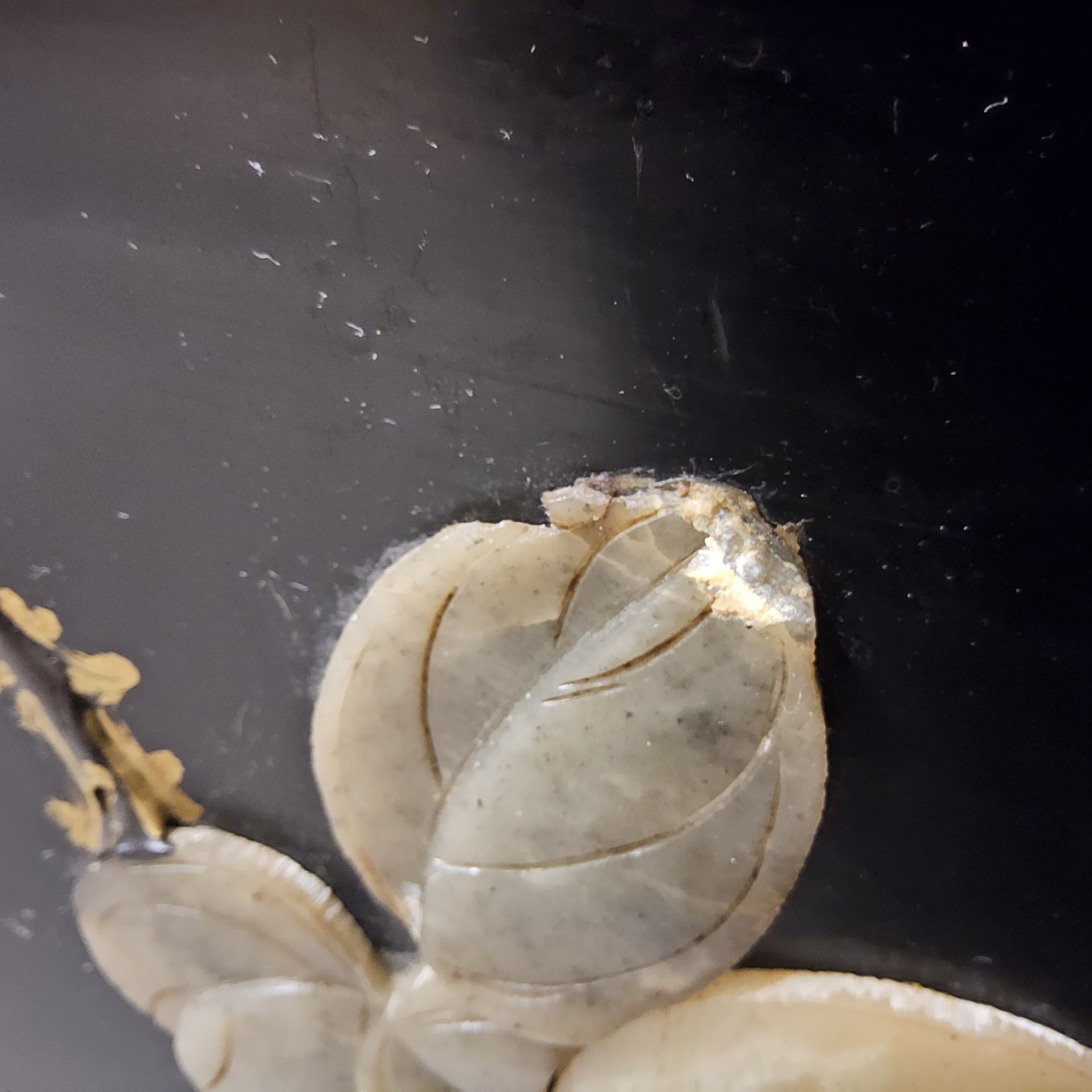 Vintage Chinese Lakkast Vogels Bloemen (speksteen) Bohemian Kast / Oosterse Kast / Aziatische Kast image 20