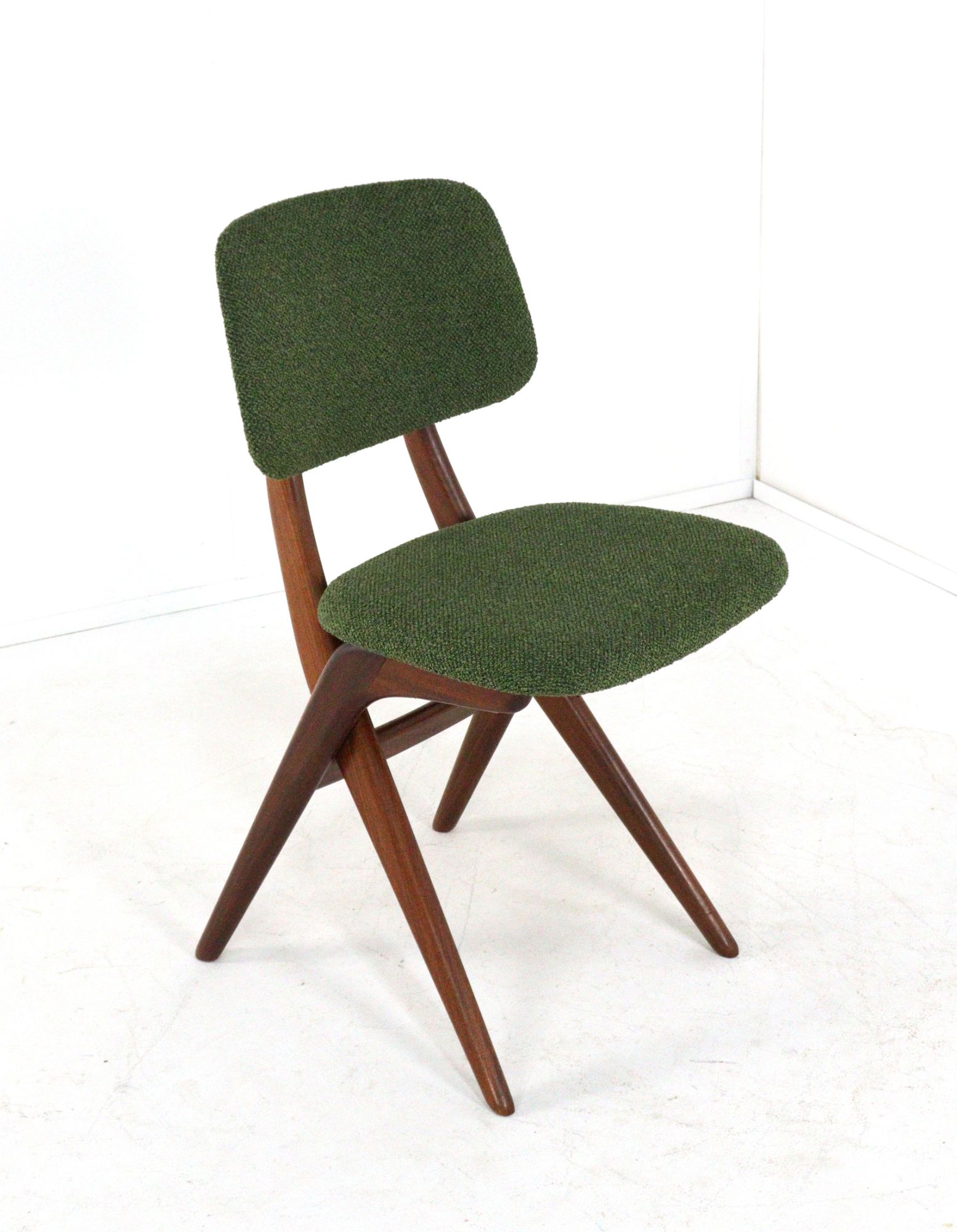 Set 6 Scissor Chairs Stoelen Attr Louis Van Teeffelen Vintage image 2