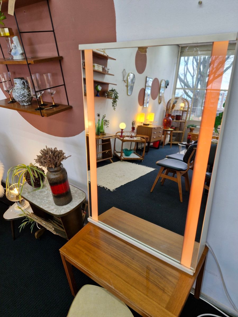 Grote Vintage Spiegel Met Verlichting Jaren 70 image 4