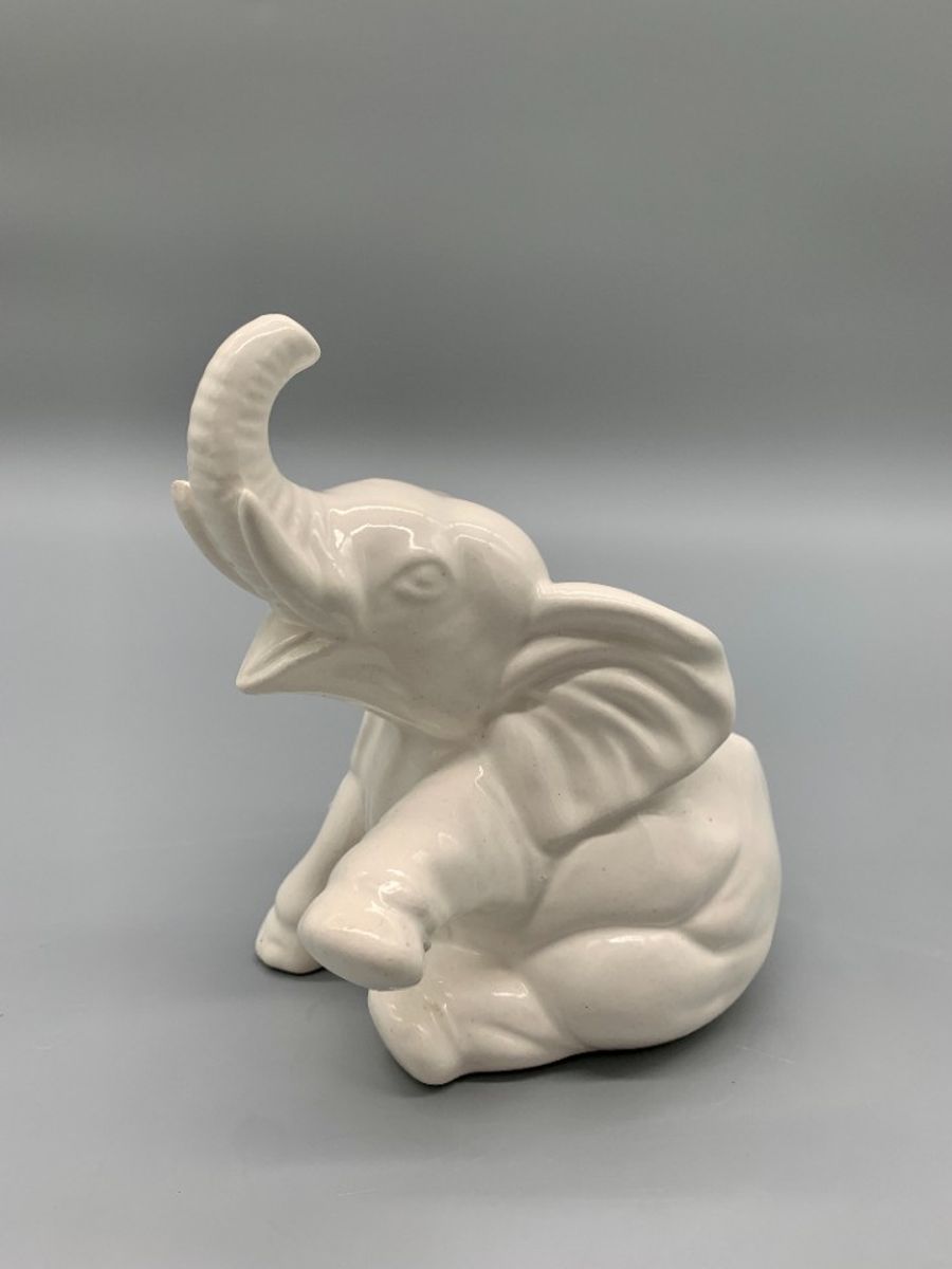 Bloempot Vintage Olifant Wit Porselein image 4