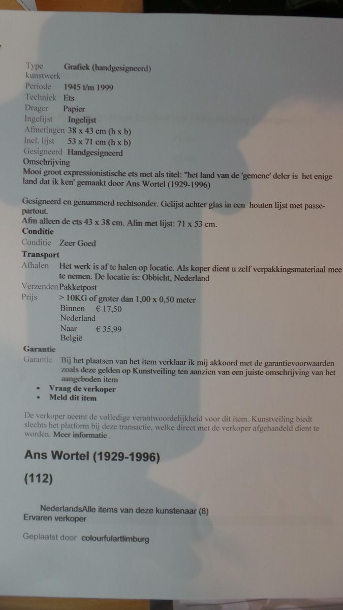 Mooie Groote Ets Ans Wortel image 12