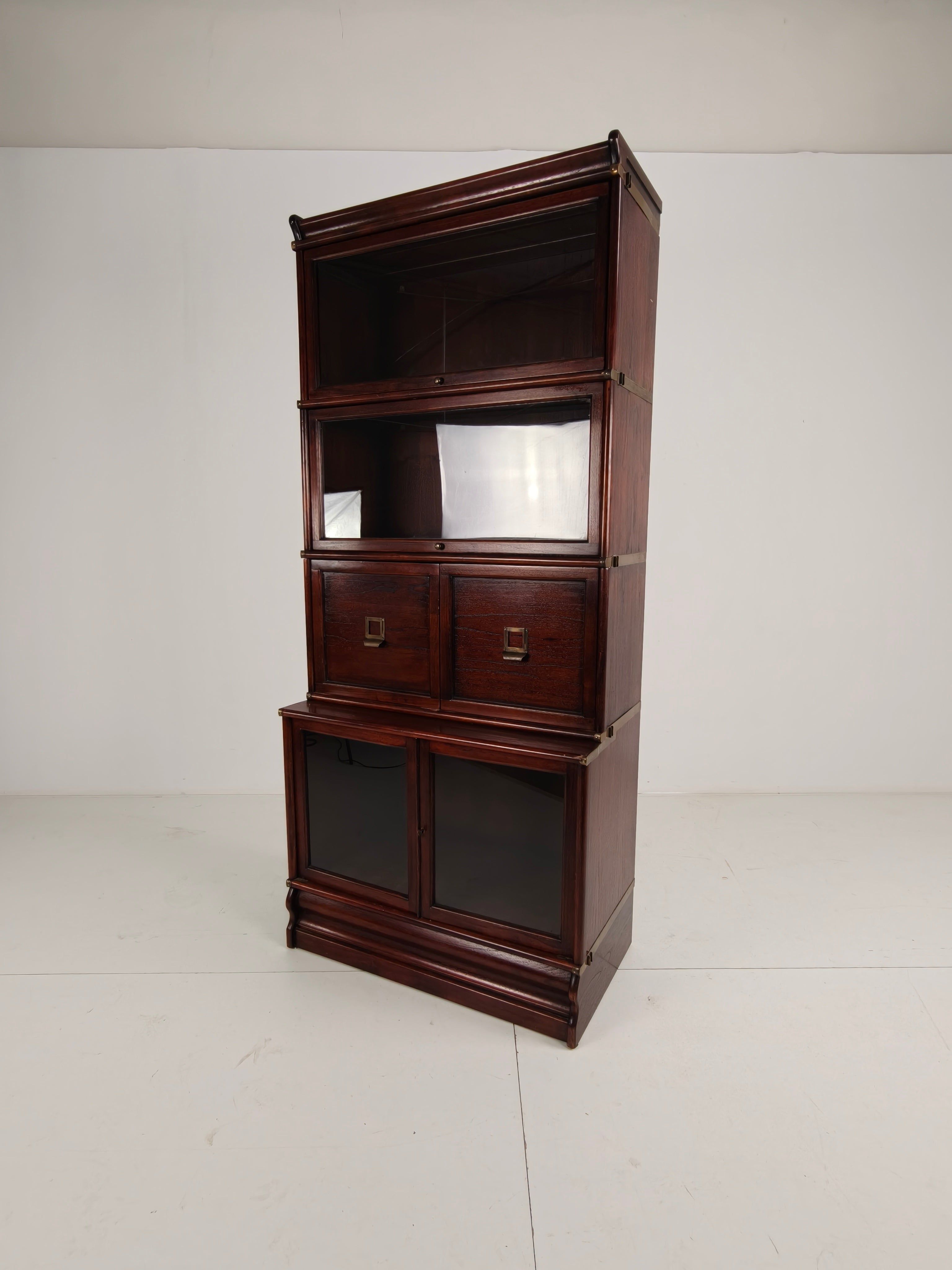 Engelse Mahoniehouten Boekenkast – Globe-stijl – Modulair – Eind 20e Eeuw image 6