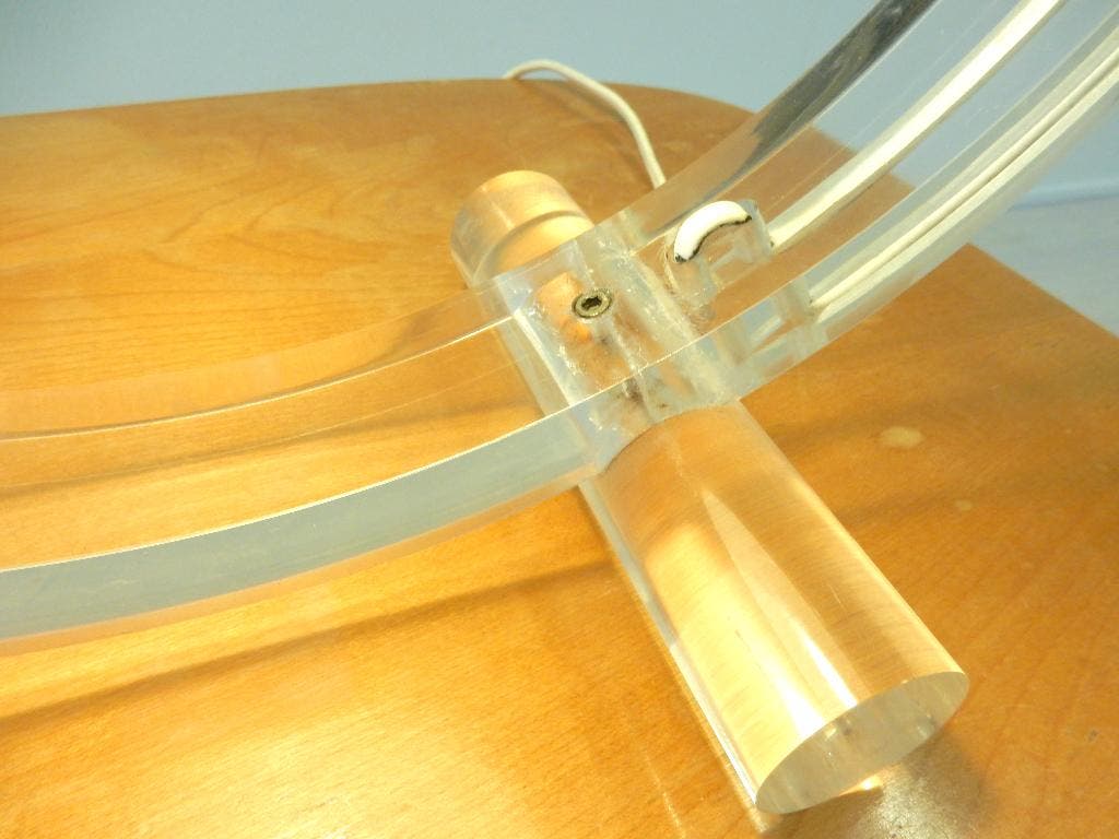 Vintage Plexiglas Tafellamp Dressoir Lamp Space Age Jaren70 image 7