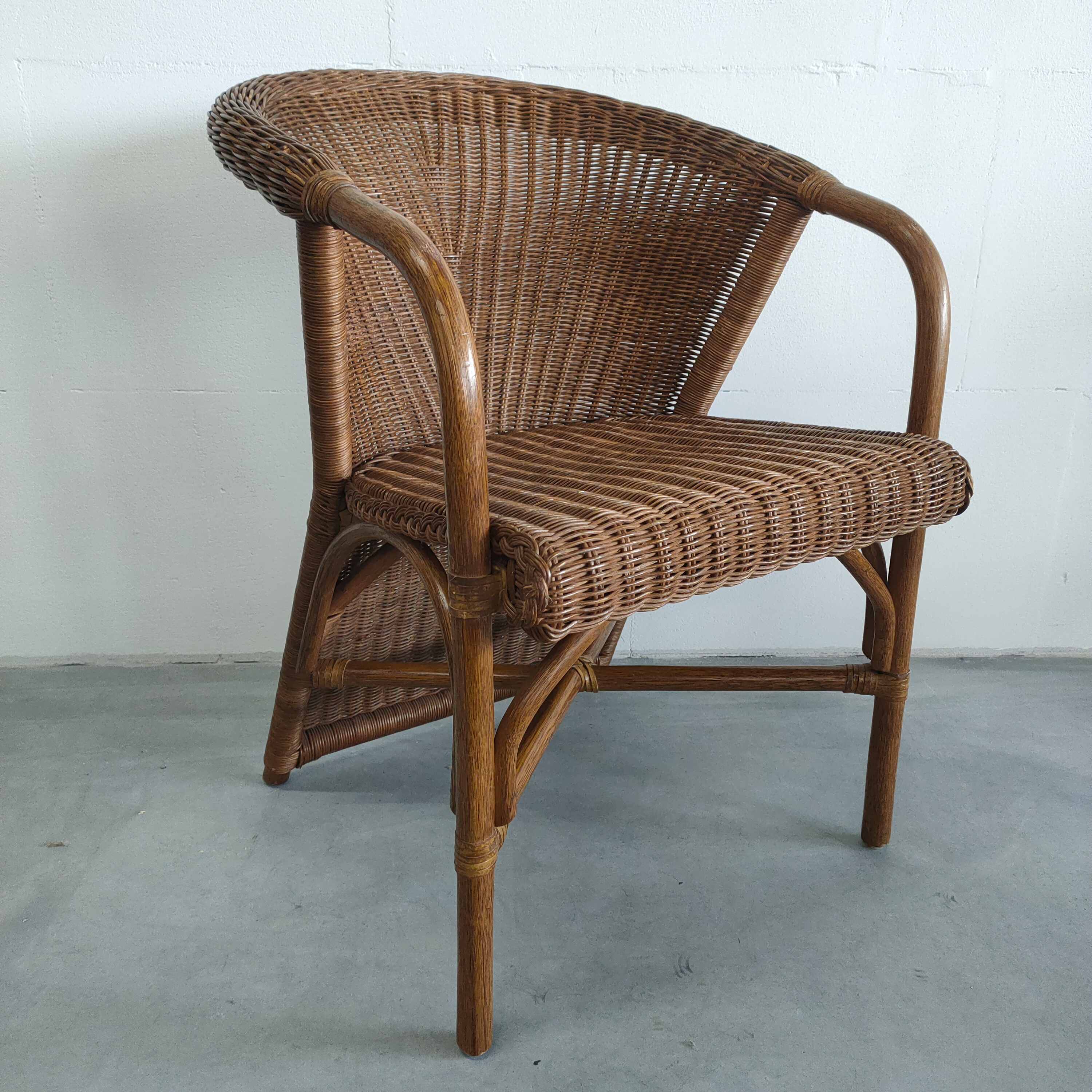 Vintage Jaren 70 Rohé Design Rotan/pitriet Fauteuil/stoel(en) image 4
