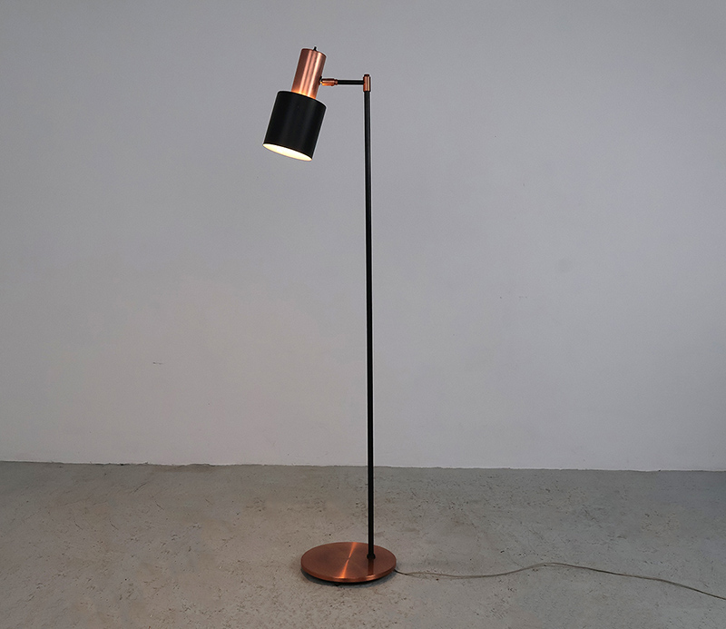 Fog En Morup Koperen Vloerlamp Studio, 1960s image 5