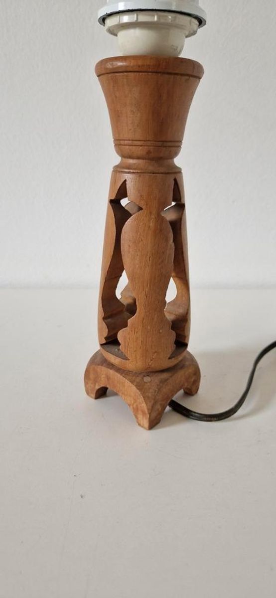 Vintage Lamp Lampenpootje Teakhout image 3
