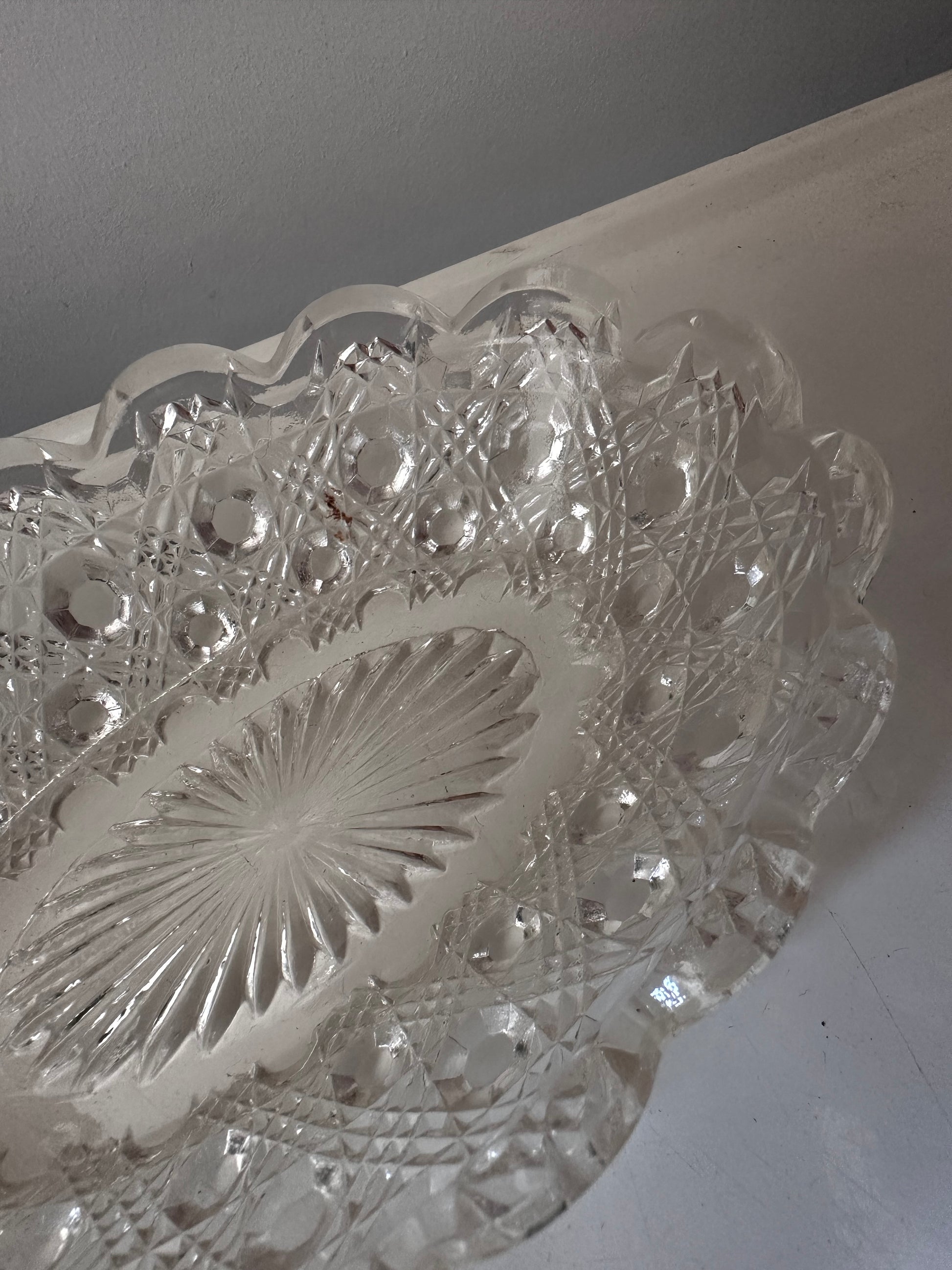 Glazen Vintage Schaaltje Met Schulprand image 6