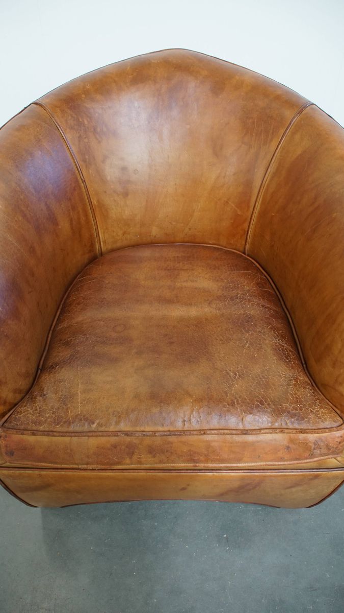 Geweldige, Unieke Vintage Schapenleren Design Fauteuil Van Bart van Bekhoven image 6