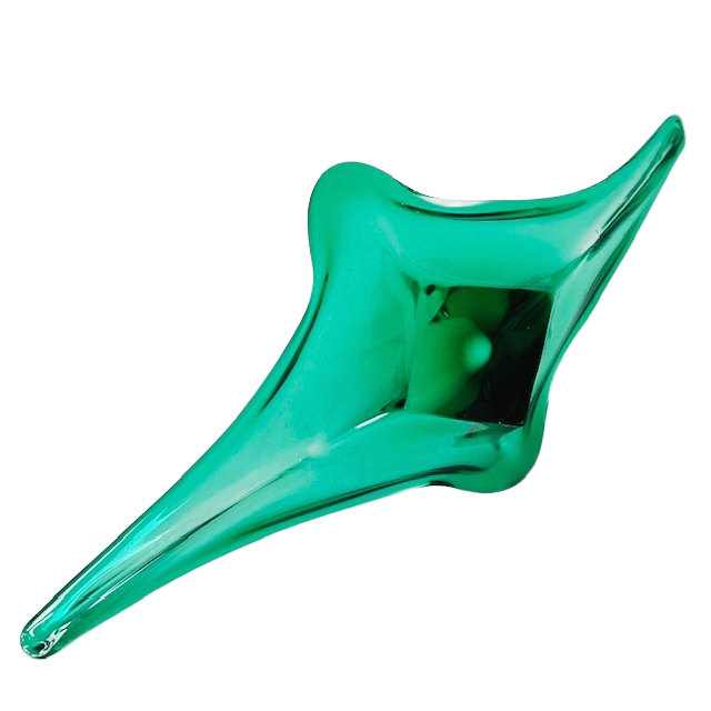 Vintage Glazen Murano Schaal Groen Mid-century 1970’s image 8