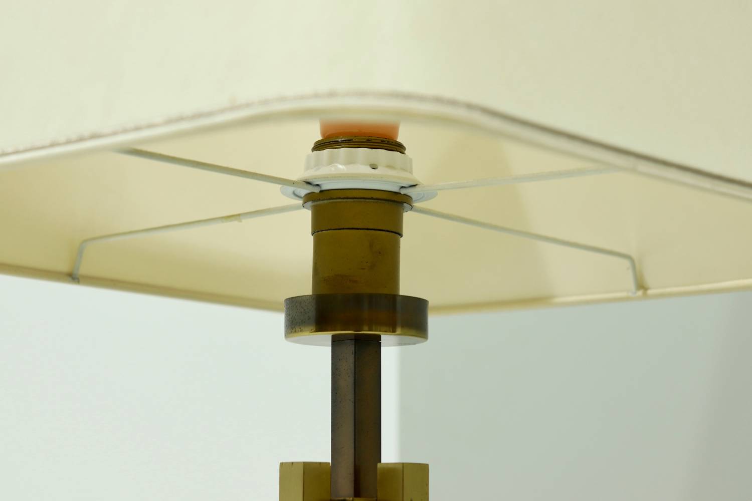 Willy Rizzo Style Brass And Copper Table Lamp 1970s image 6