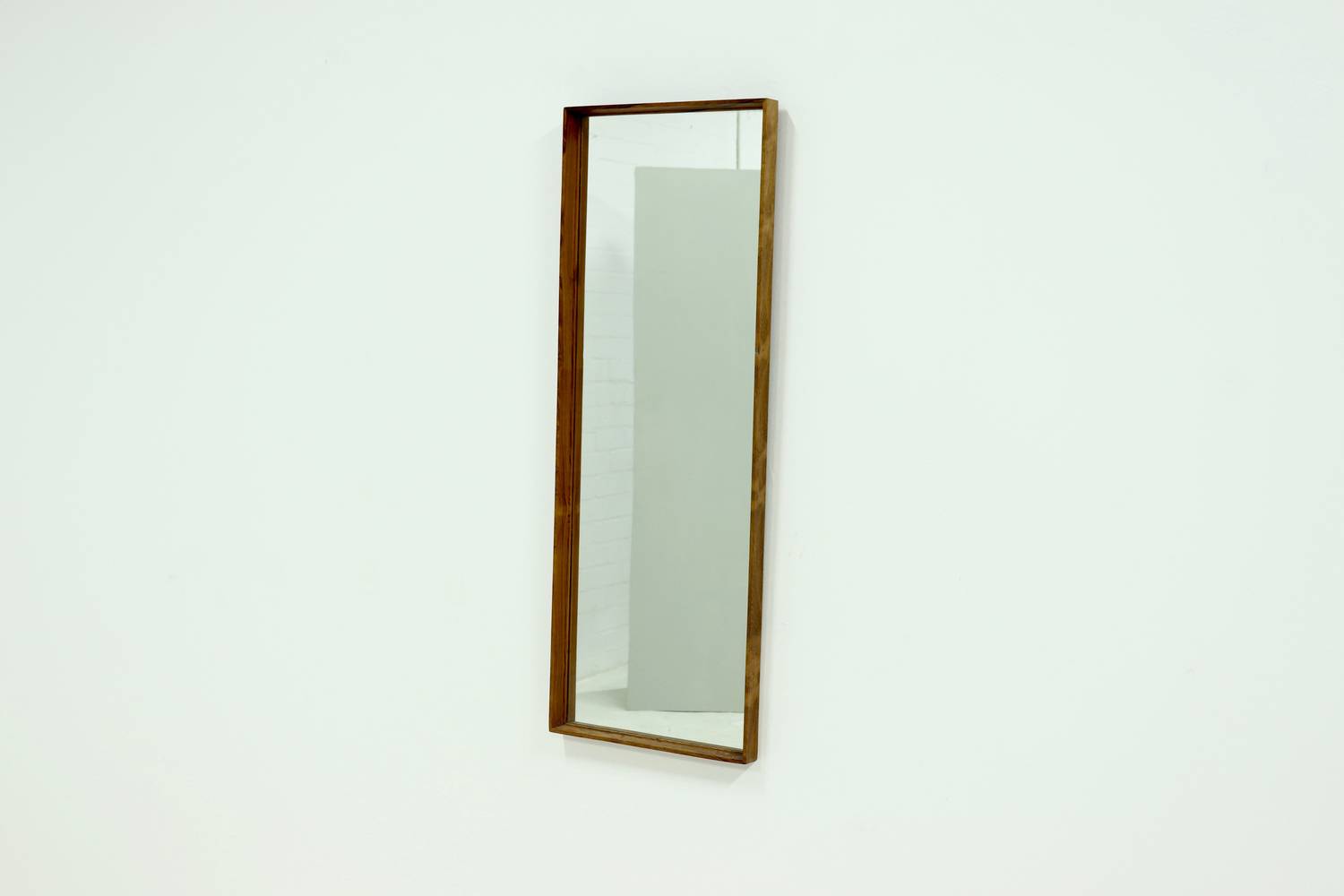 Large Scandinavian Rectangular Rosewood Mirror 1960s image 3