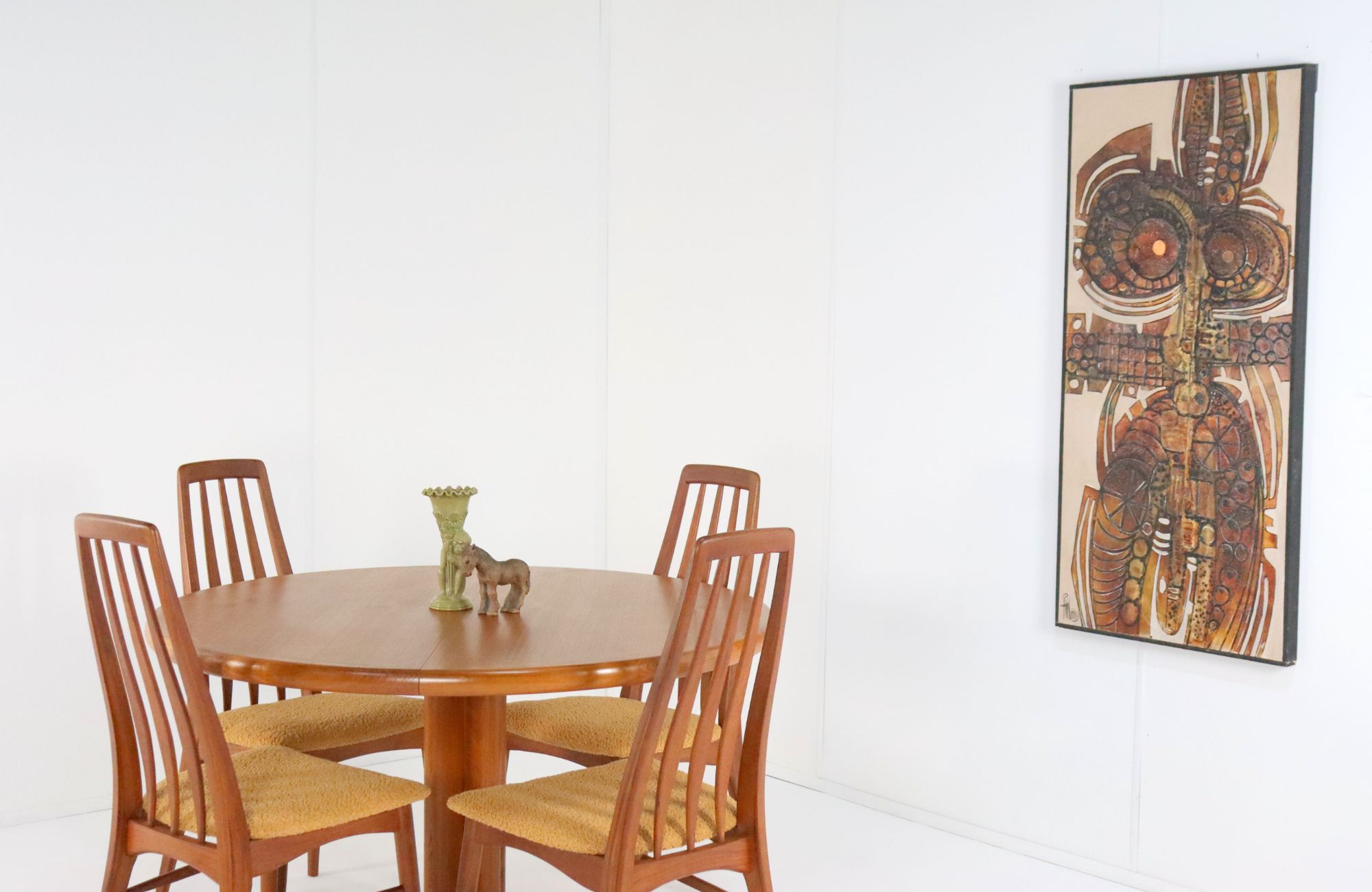 Vintage Johs. Kristoffersen & Son Ronde Eettafel Tafel 'bjerget' image 13