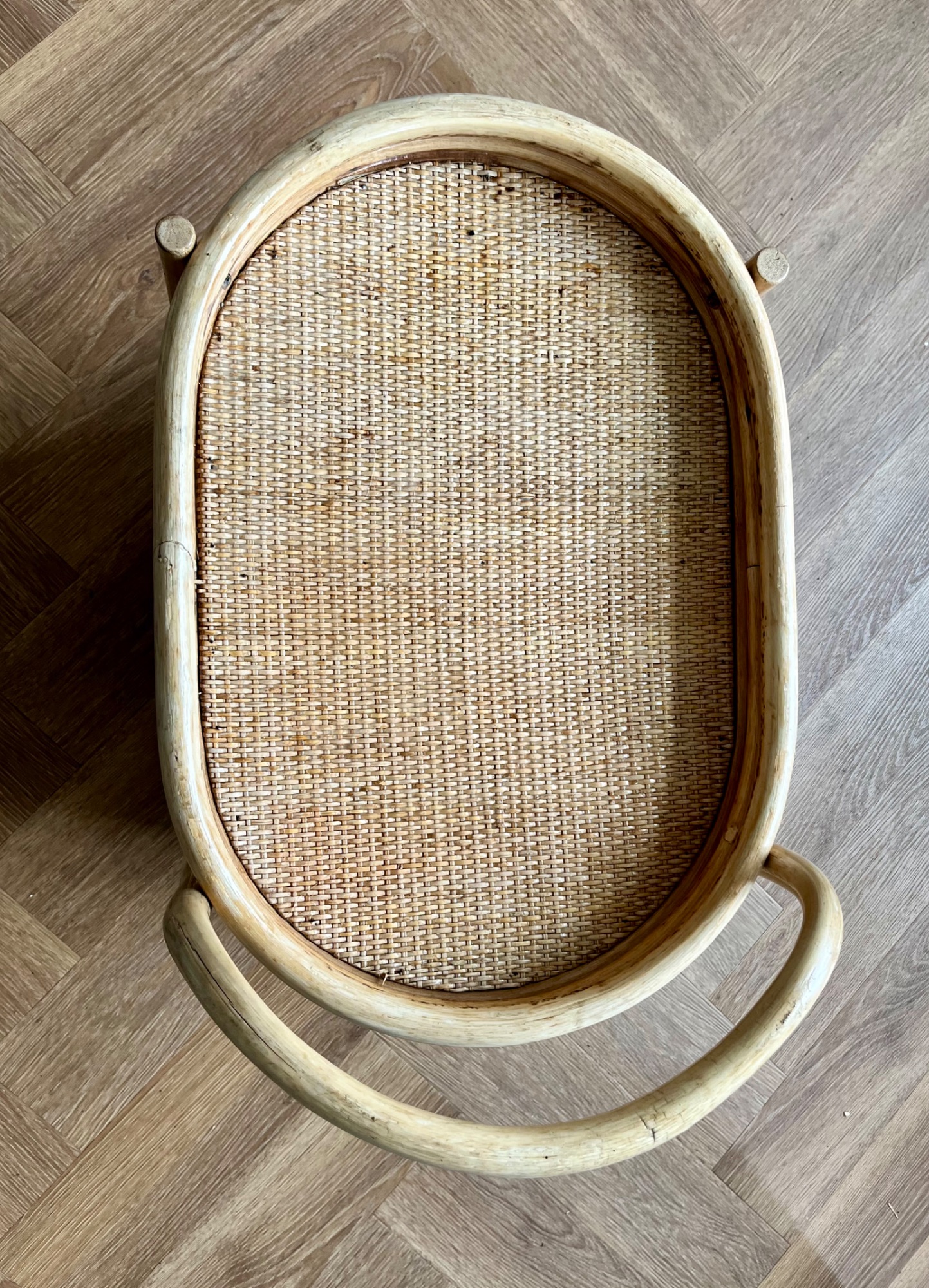 Vintage Bamboe-rotan Serveer Trolley image 12